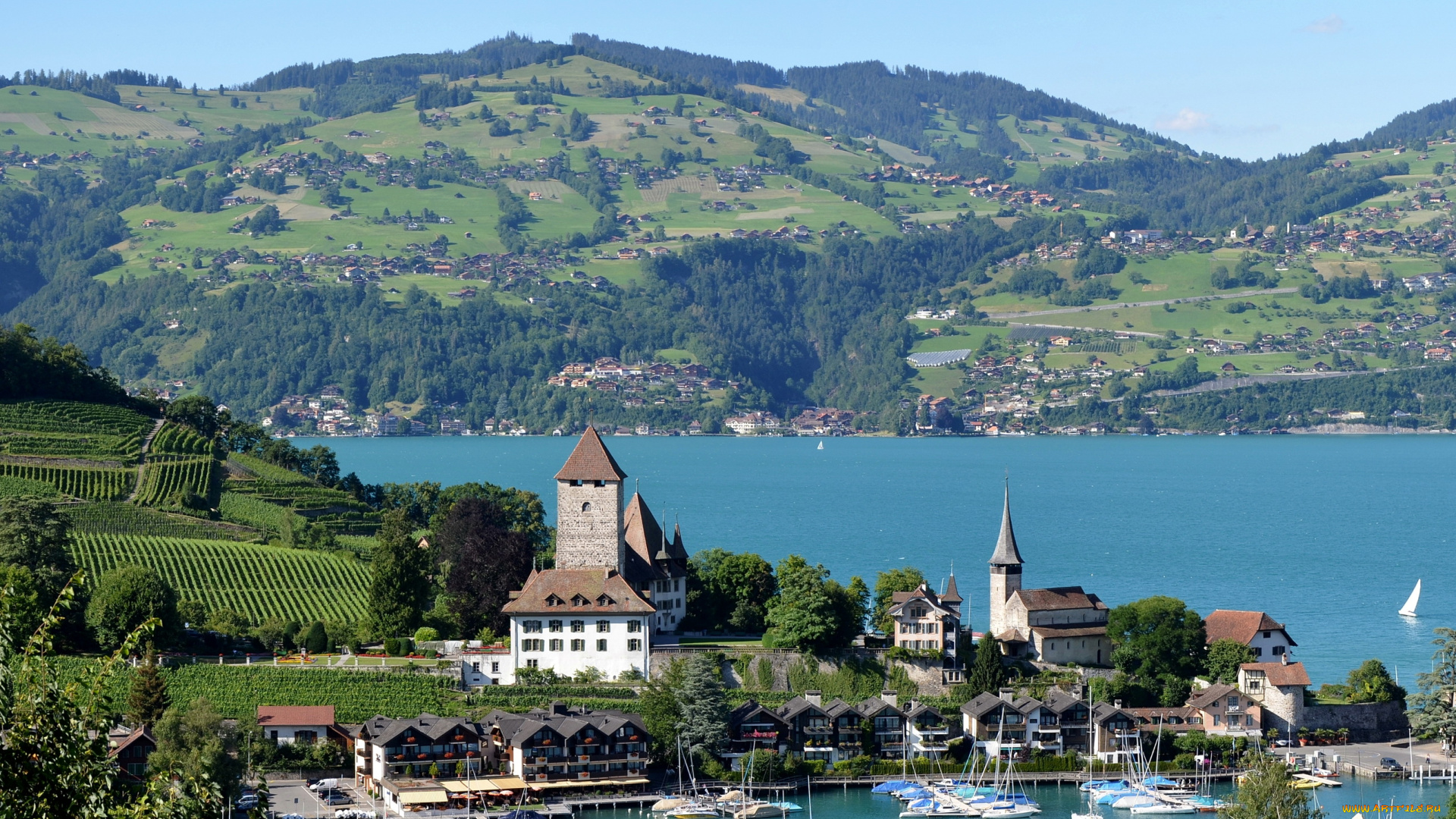 швейцария, берн, шпиц, города, пейзажи