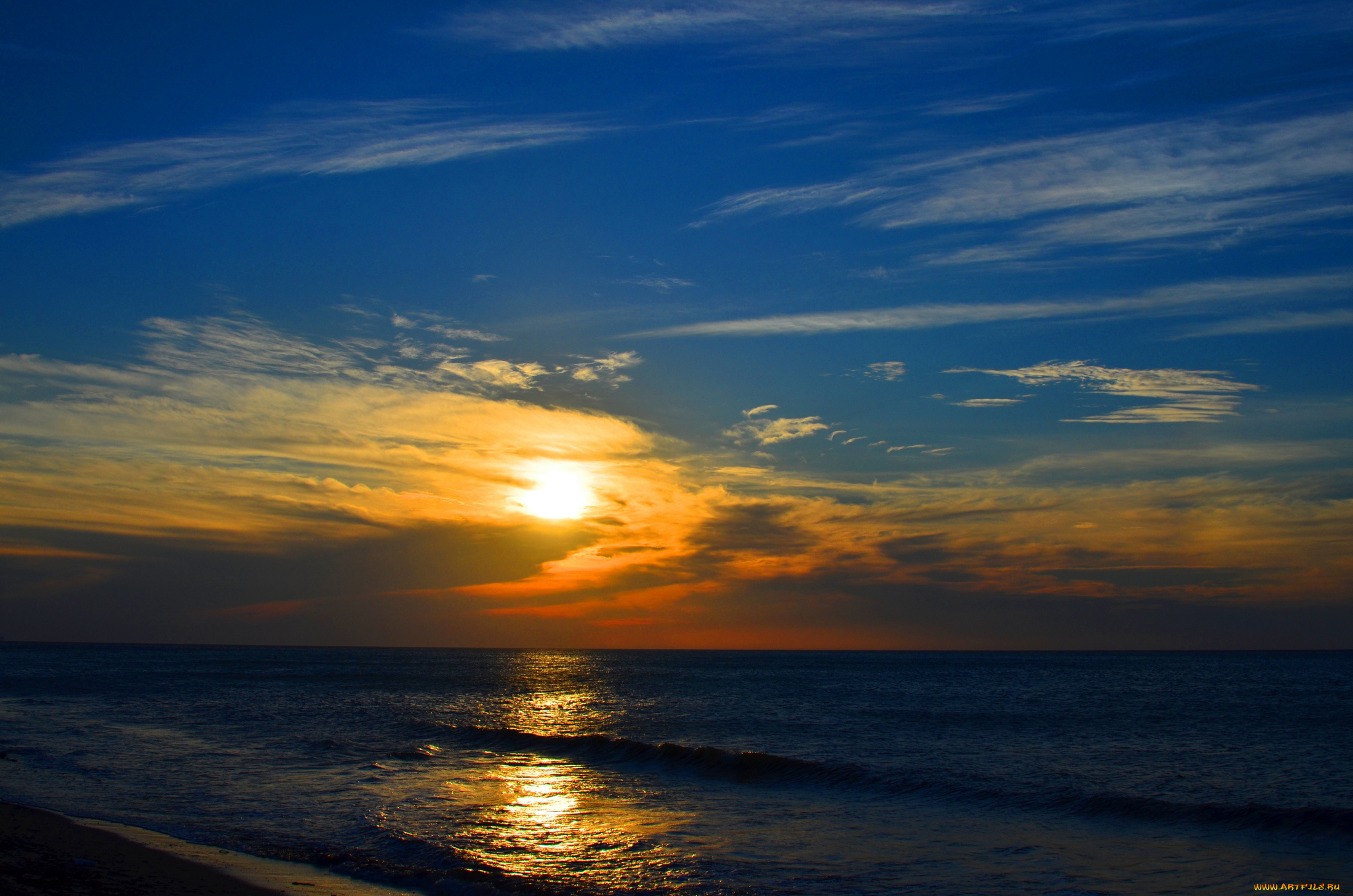 природа, восходы, закаты, море, закат