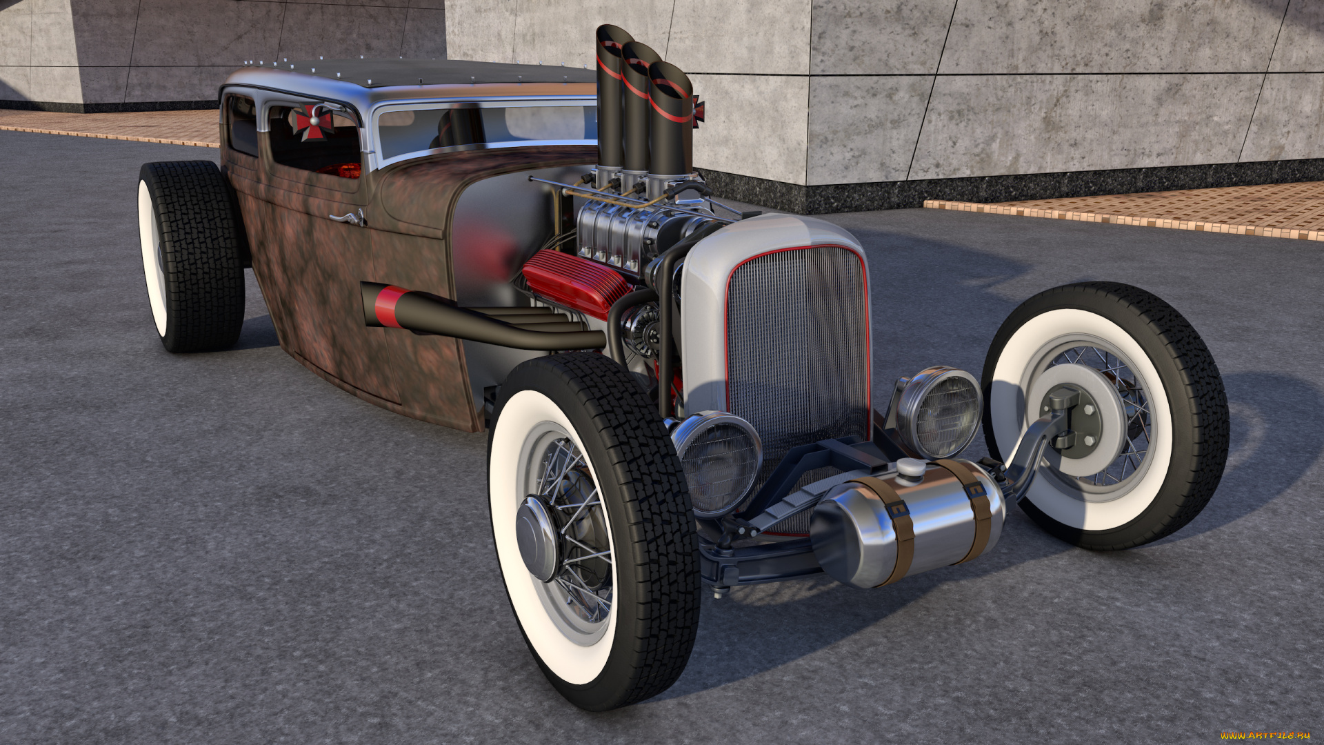 автомобили, 3д, 1929, ford