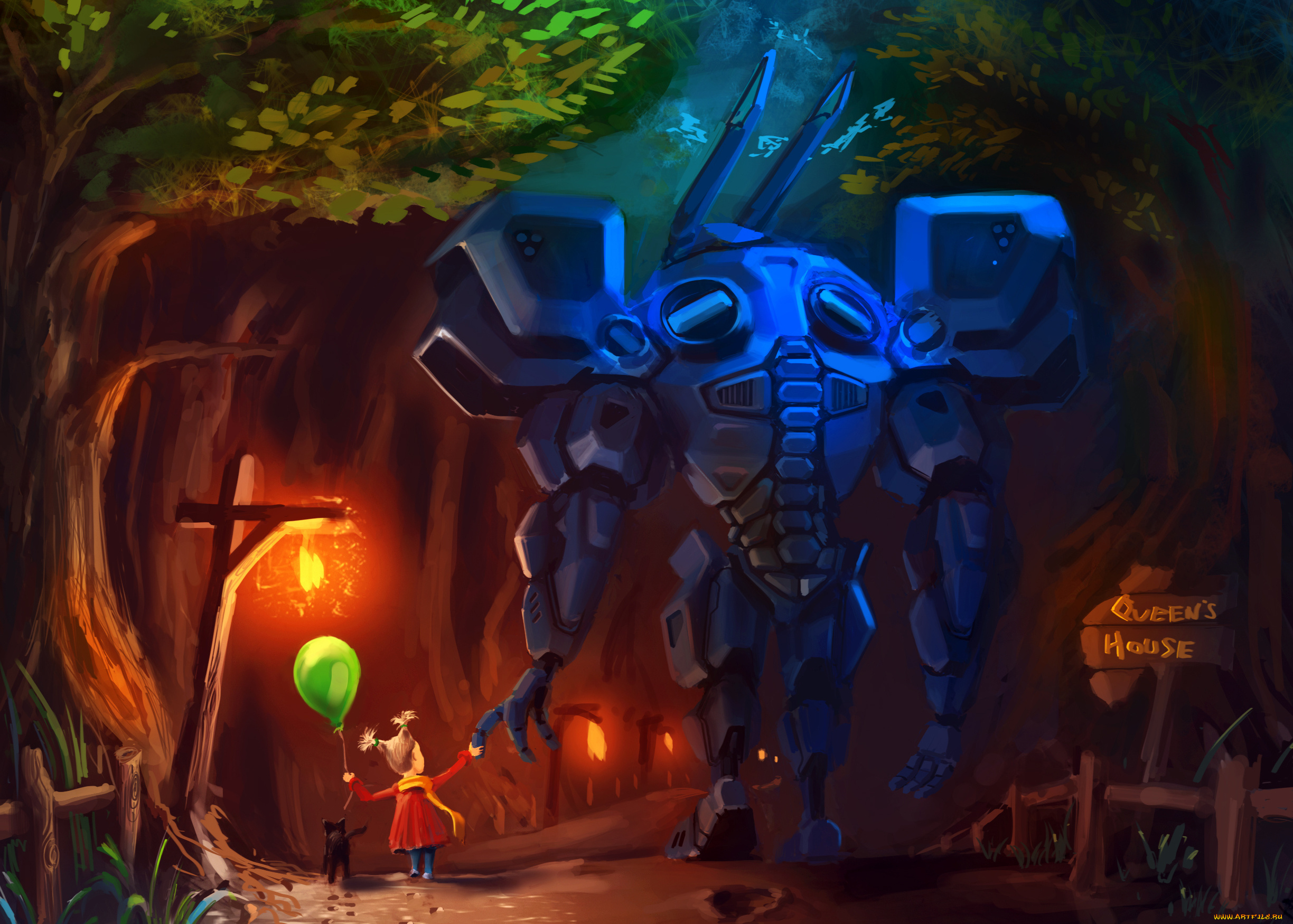 фэнтези, роботы, киборги, механизмы, друзья, шарик