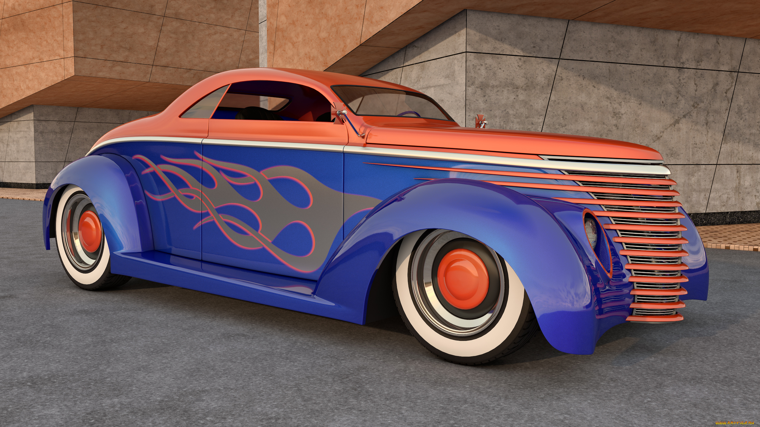 автомобили, 3д, ford, 1937