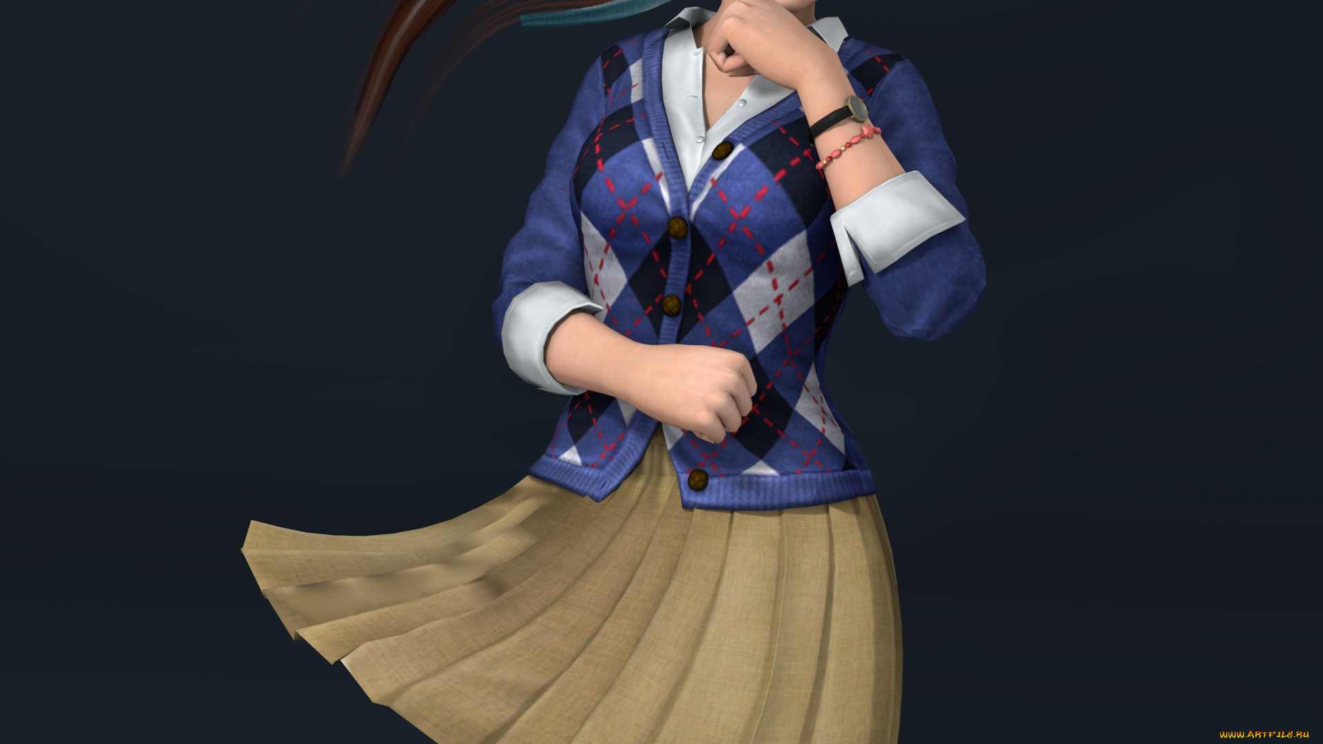 3д, графика, аниме, , anime, девушка, взгляд