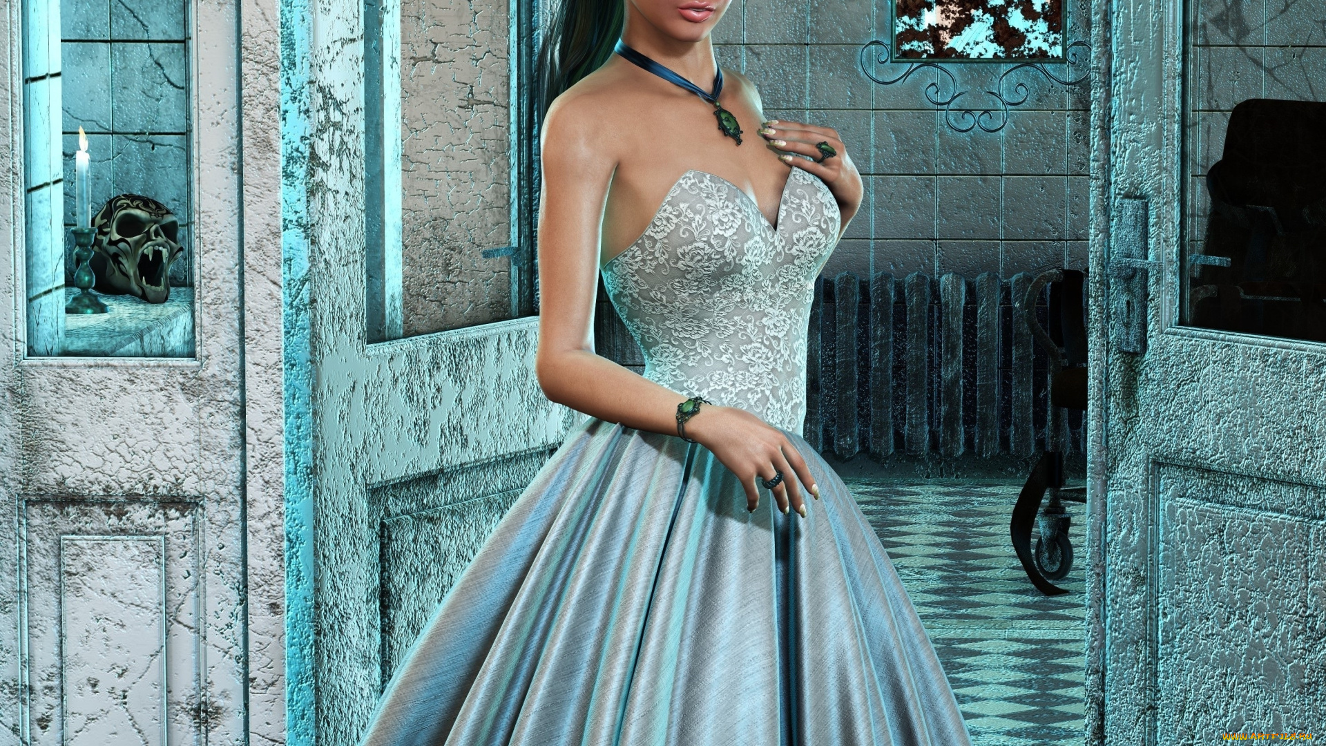 3д, графика, люди, , people, девушка, взгляд