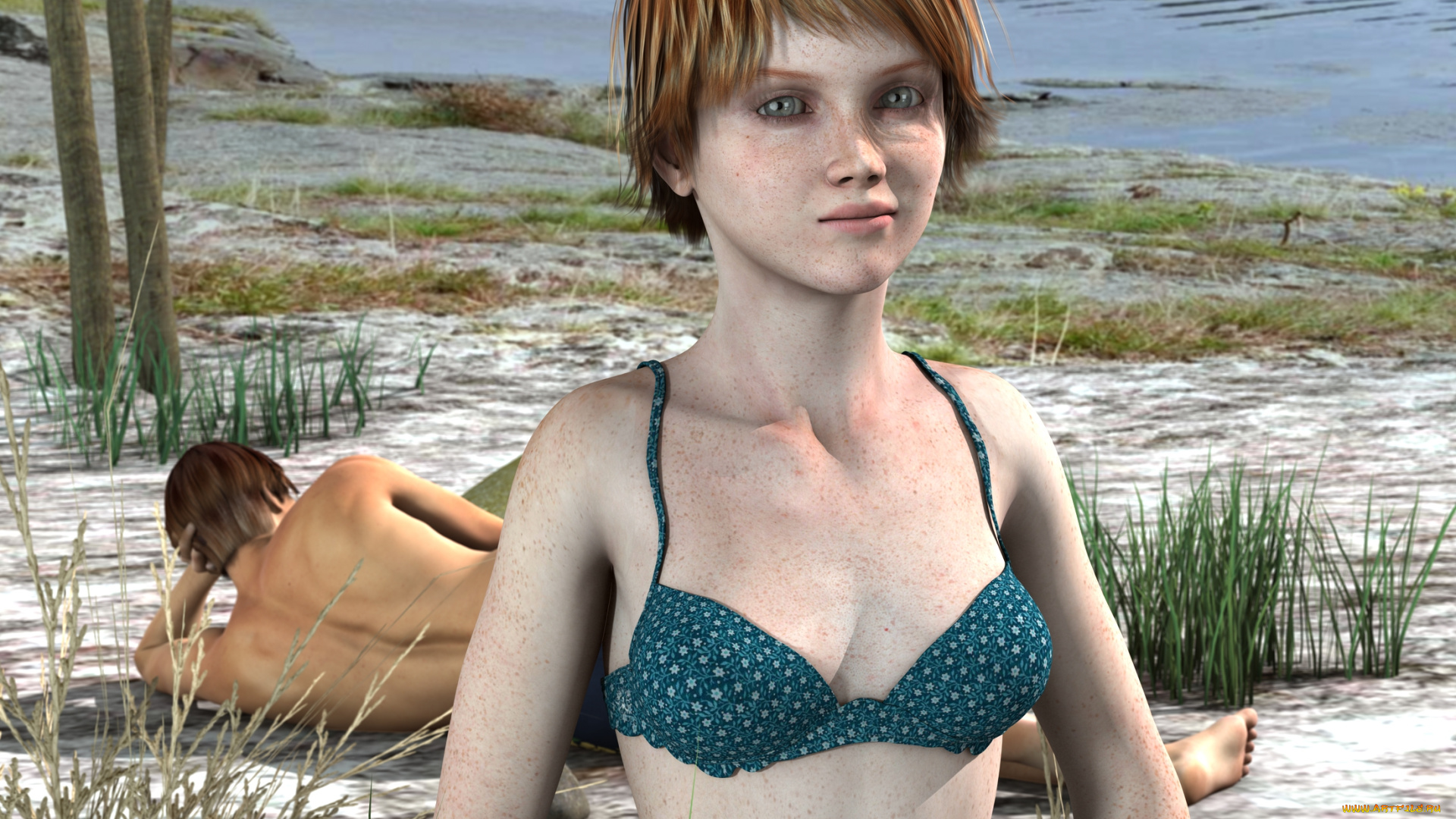 3д, графика, люди, , people, взгляд, девушка