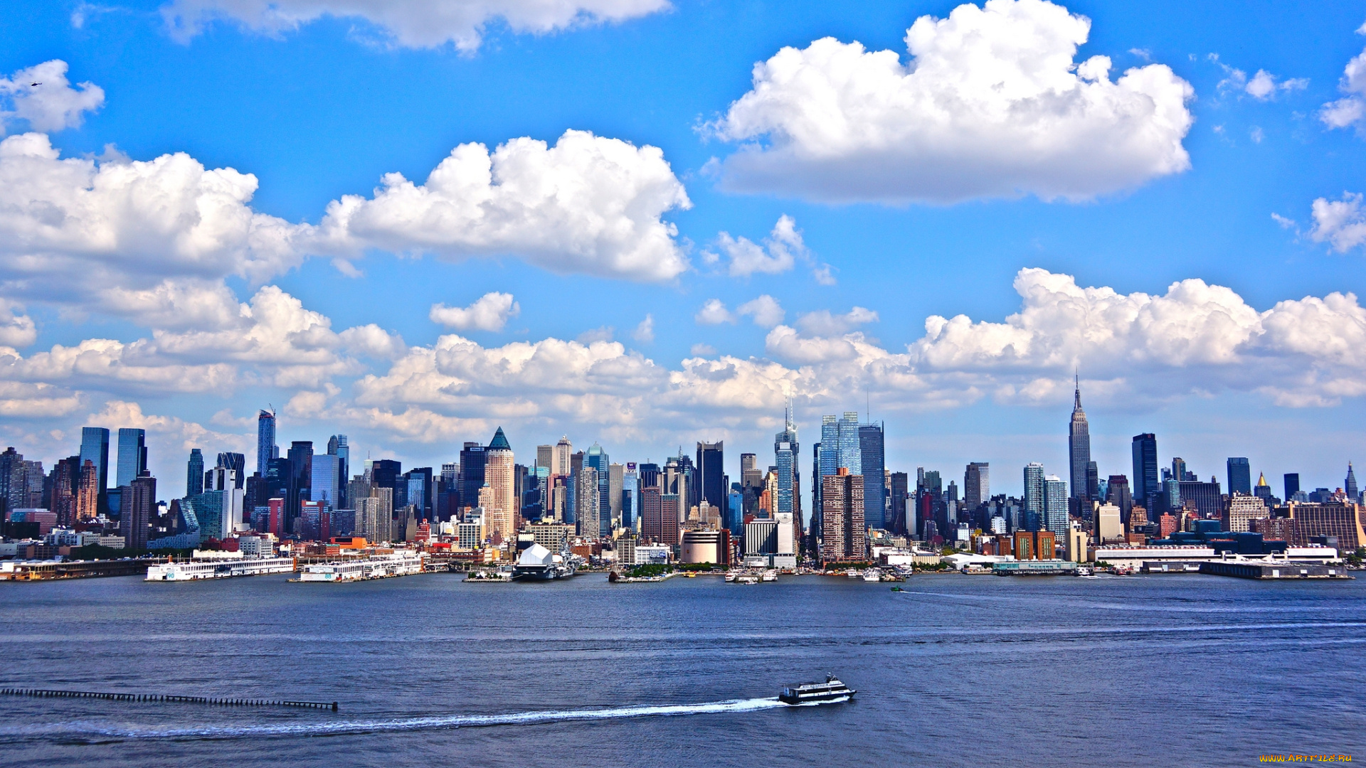 города, нью-йорк, , сша, панорама