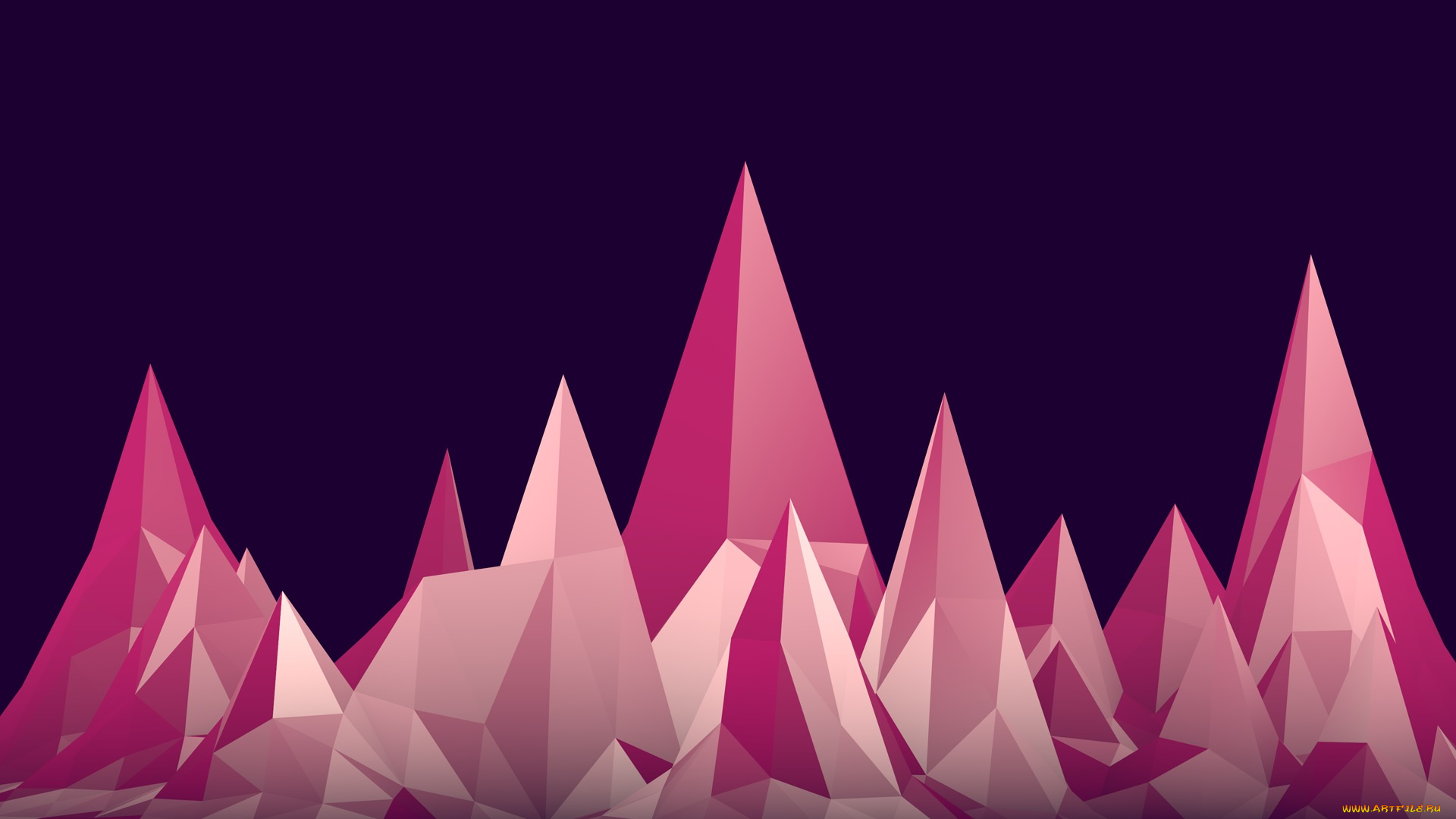 векторная, графика, природа, горы