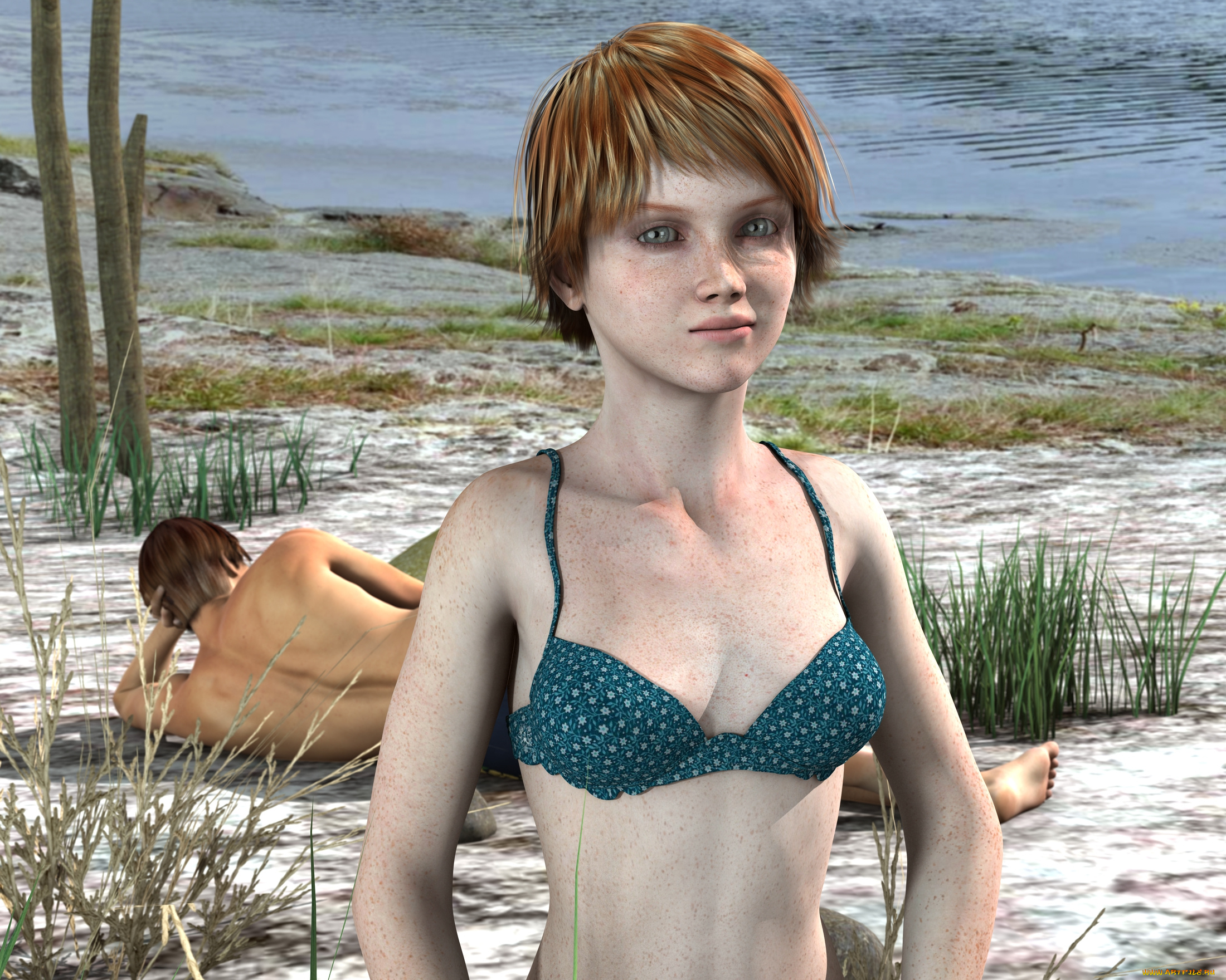 3д, графика, люди, , people, взгляд, девушка