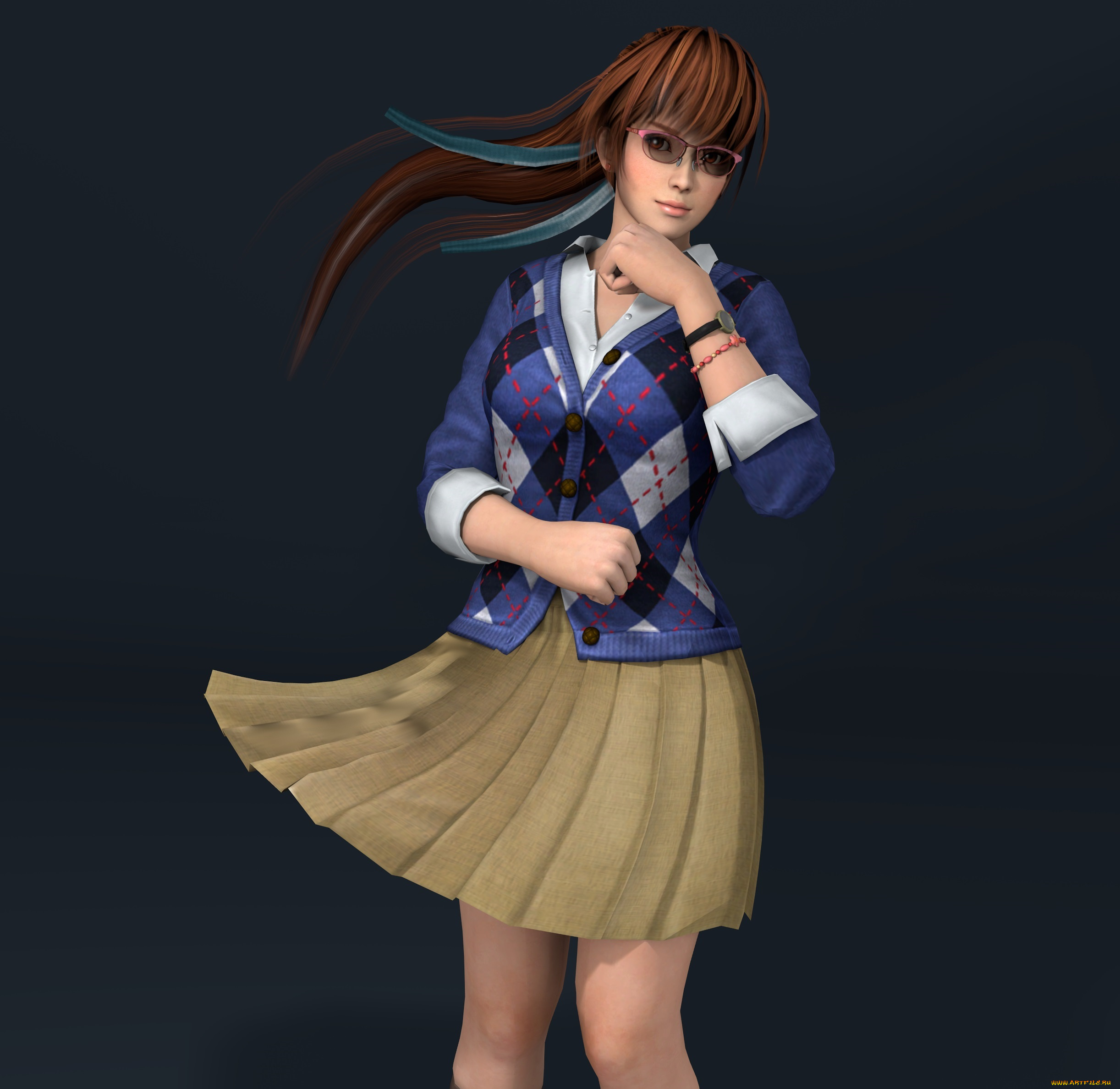 3д, графика, аниме, , anime, девушка, взгляд