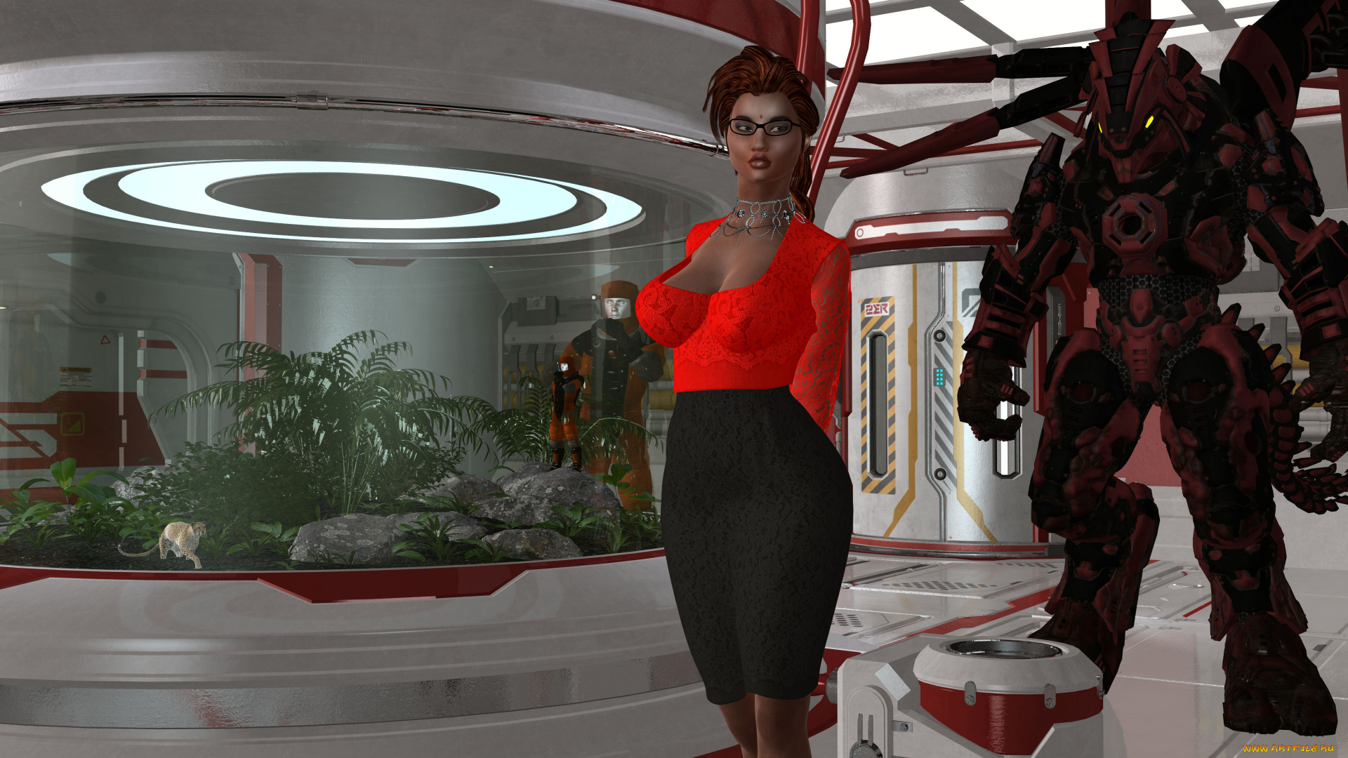 3д, графика, фантазия, , fantasy, взгляд, девушка, существо, фон