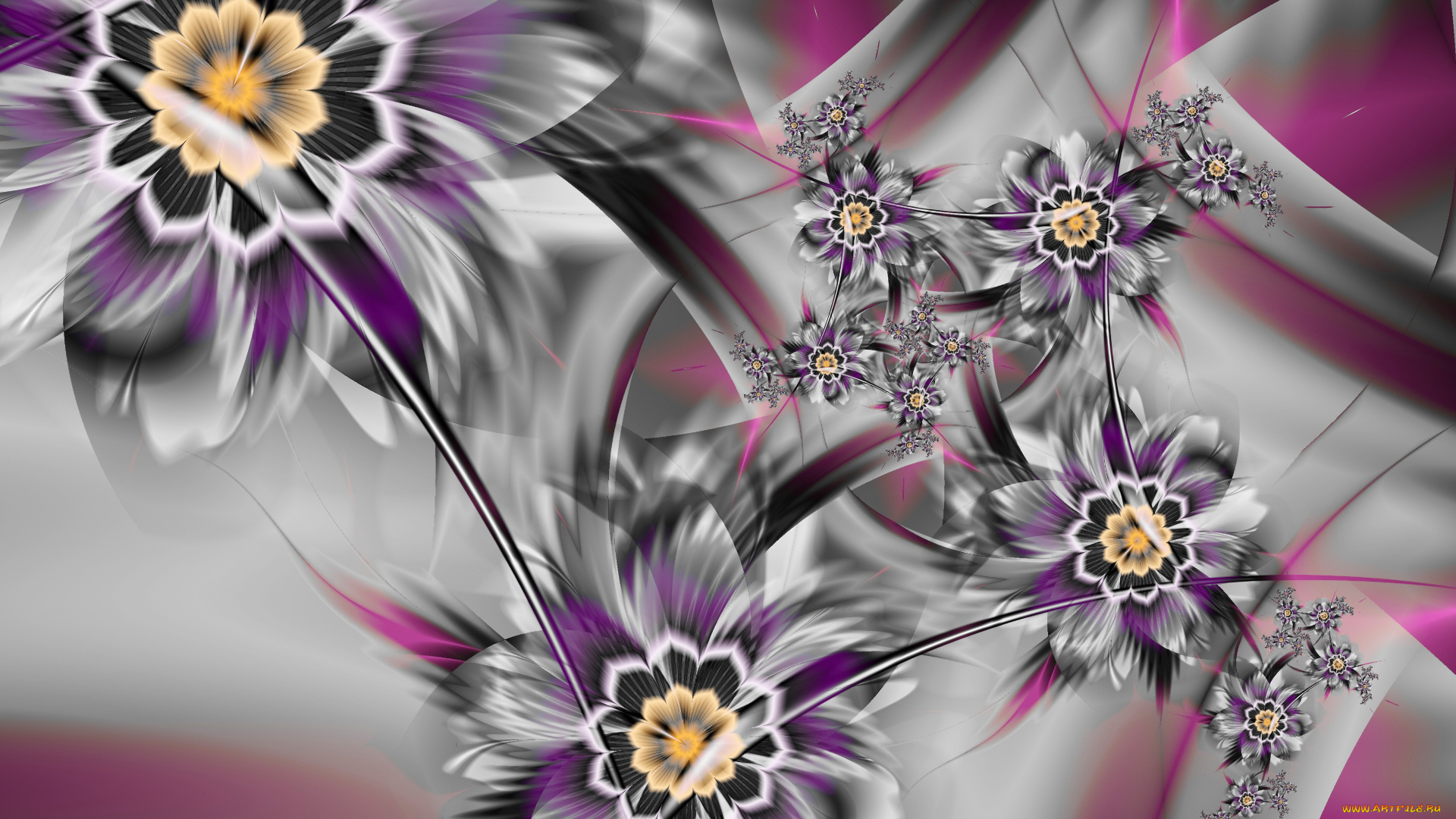 3д, графика, фракталы, , fractal, цвета, фон, узор