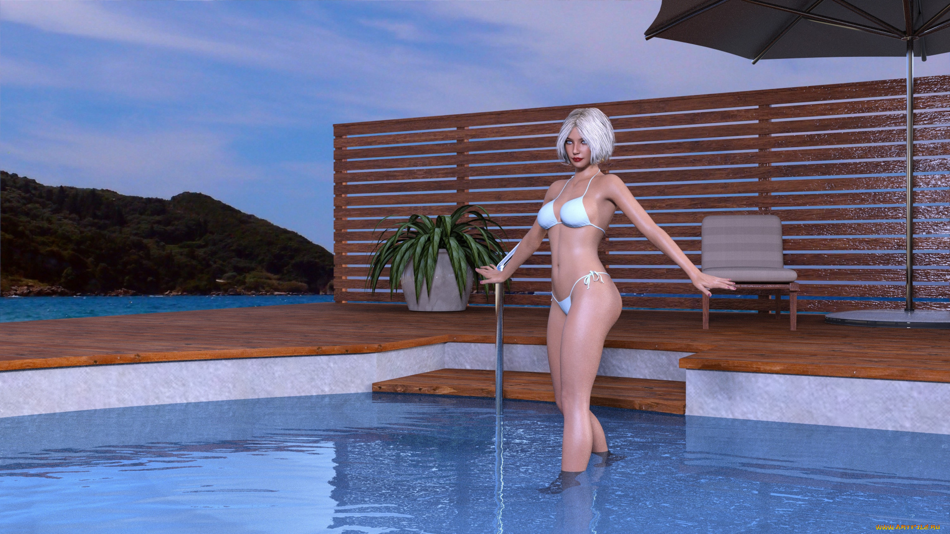 3д, графика, люди, , people, девушка, взгляд, фон