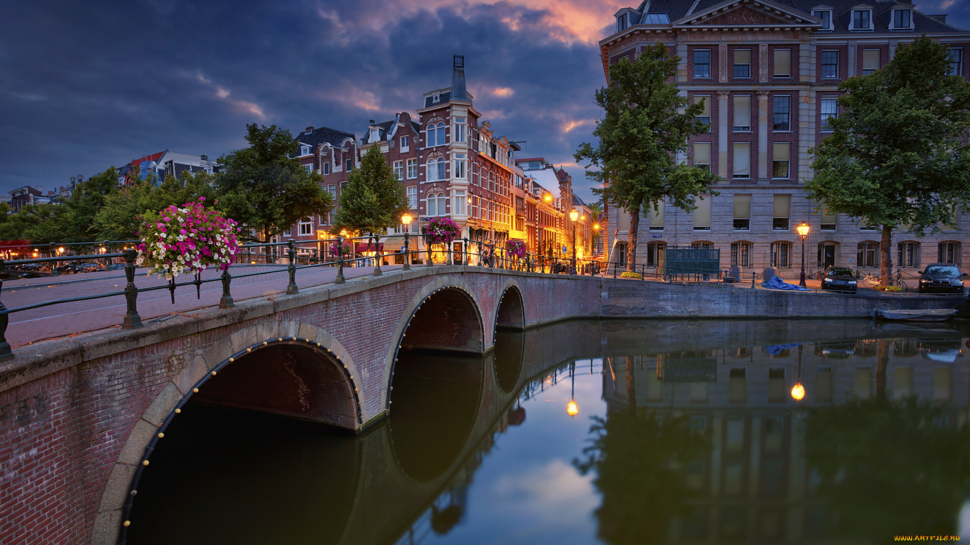 amsterdam, города, амстердам, , нидерланды, мост, канал