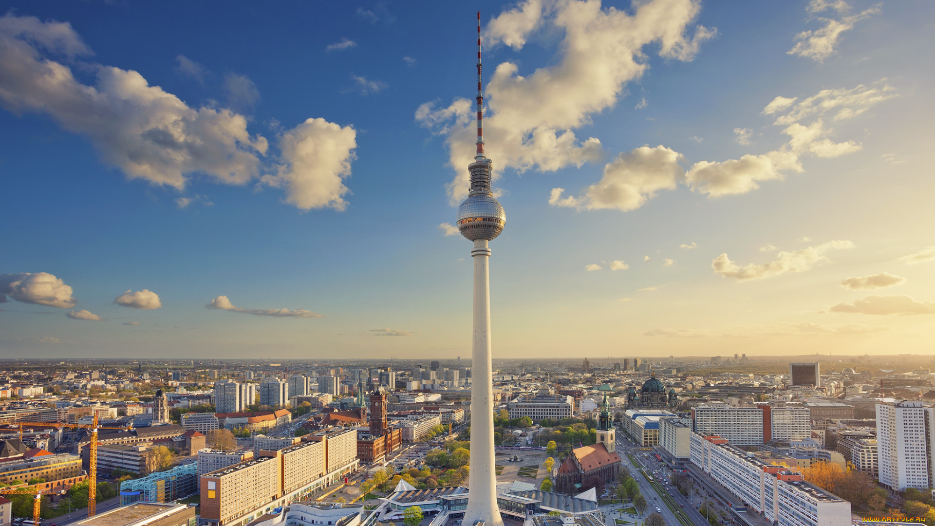 berlin, города, берлин, , германия, телевышка