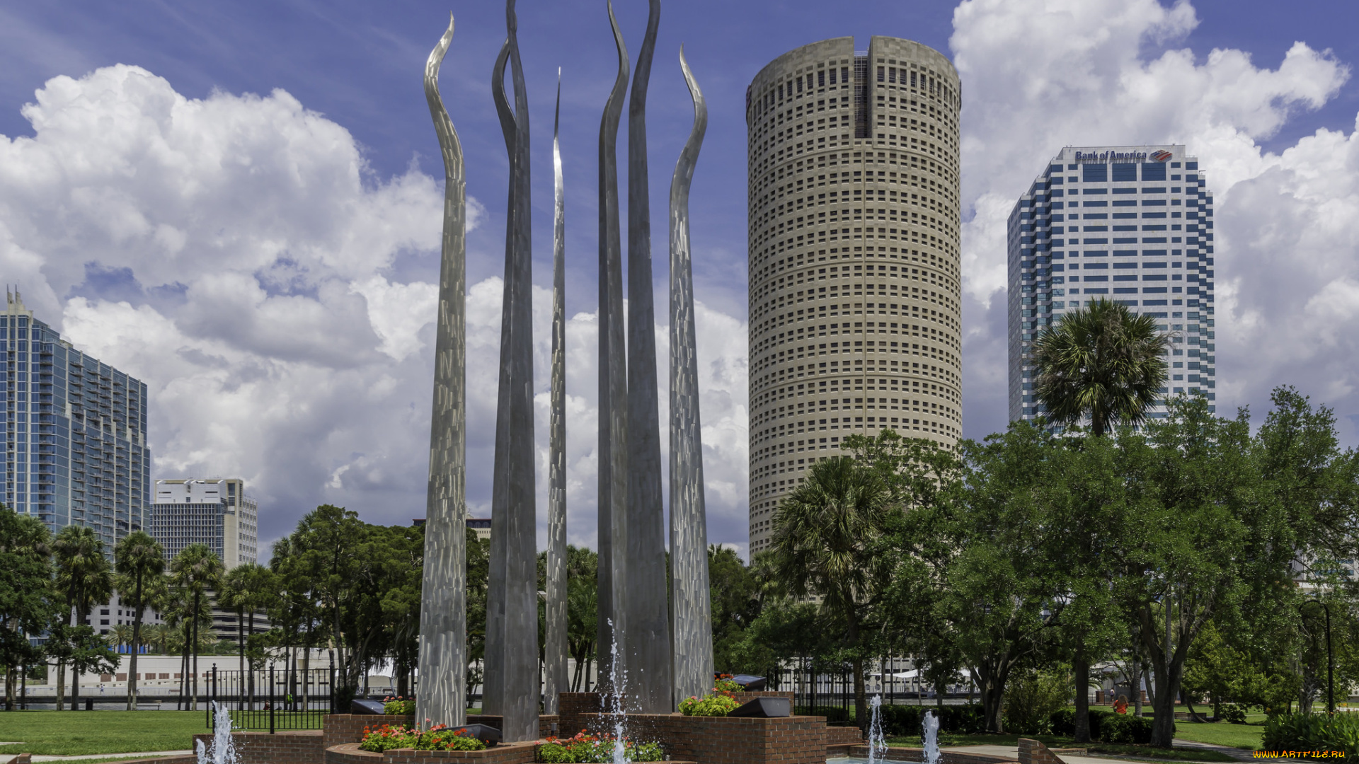 tampa, города, -, панорамы, высотки