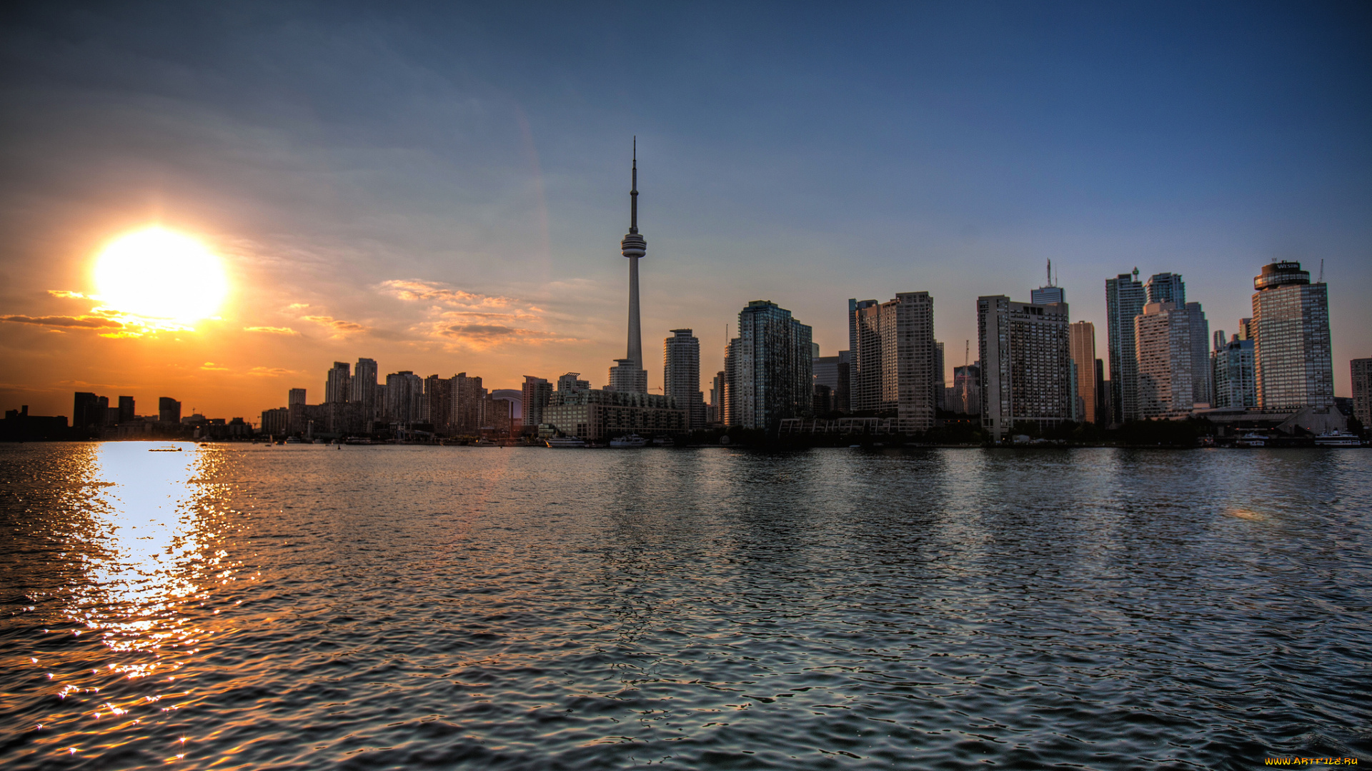 toronto, sunset, города, торонто, , канада, рассвет