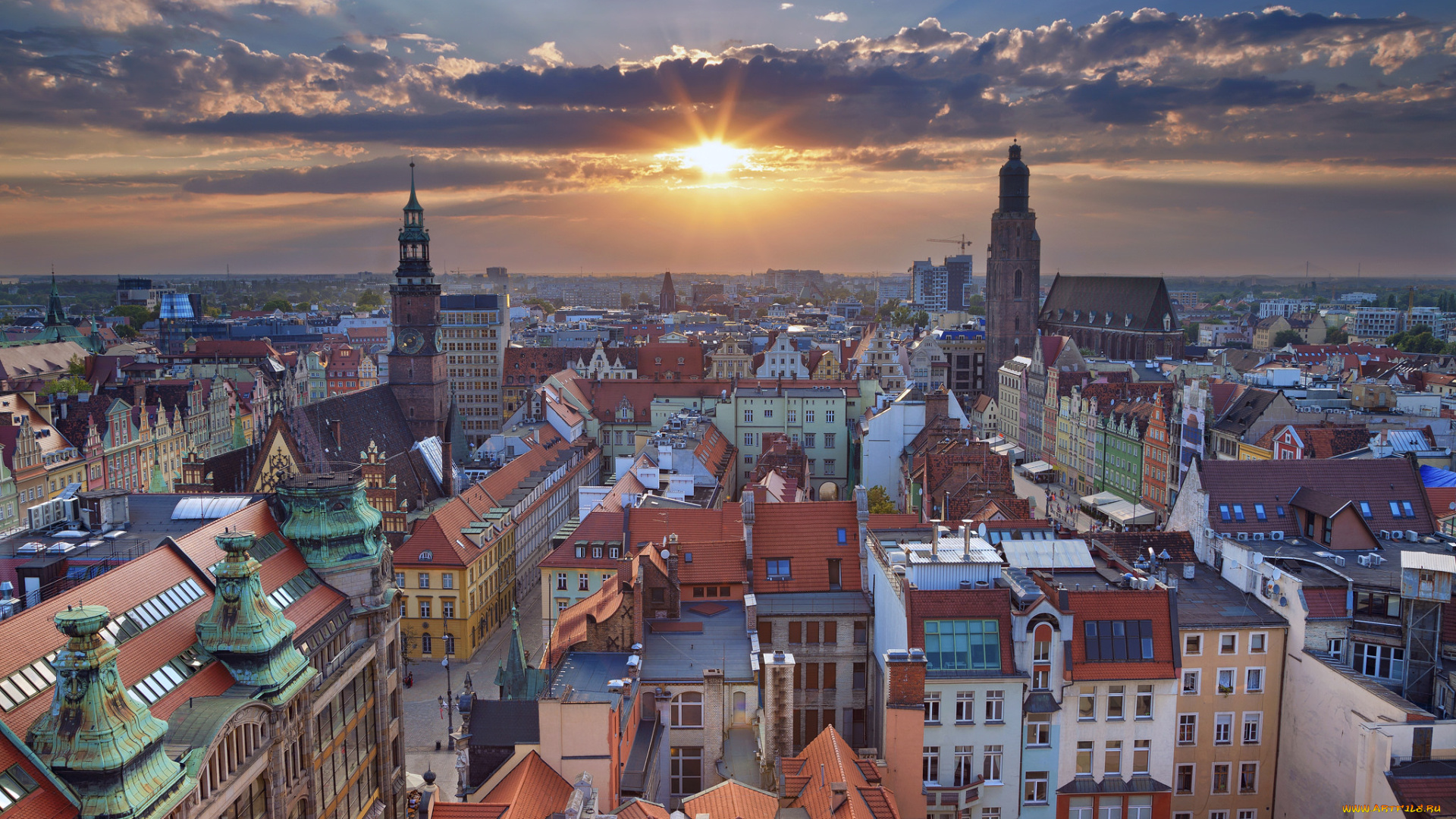 wroclaw, , poland, города, варшава, , польша, панорама