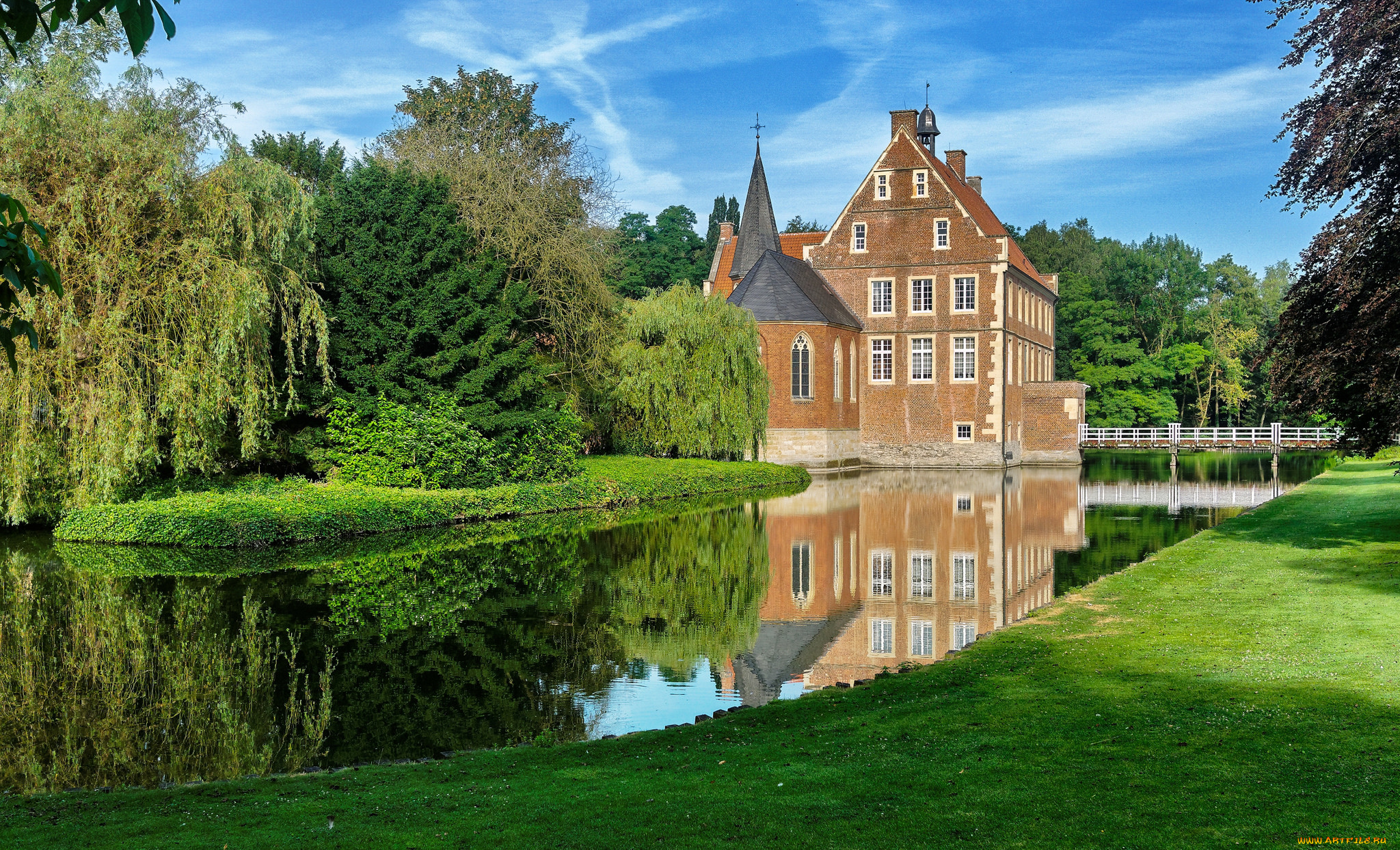 города, -, пейзажи, парк, особняк