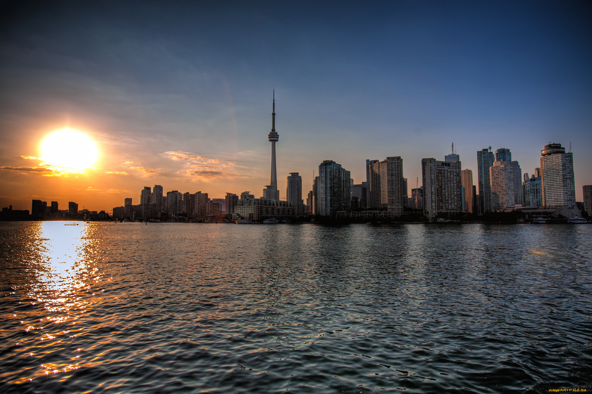 toronto, sunset, города, торонто, , канада, рассвет