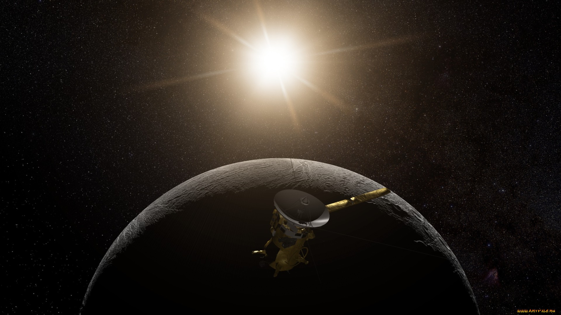 3д, графика, космические, корабли, , звездолеты, , spaceships, , starships, кассини-гюйгенс, космический, аппарат, автоматический, cassini, звезды, космос