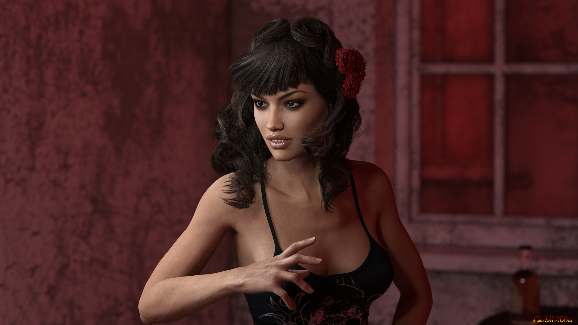 3д, графика, люди, , people, взгляд, фон, девушка