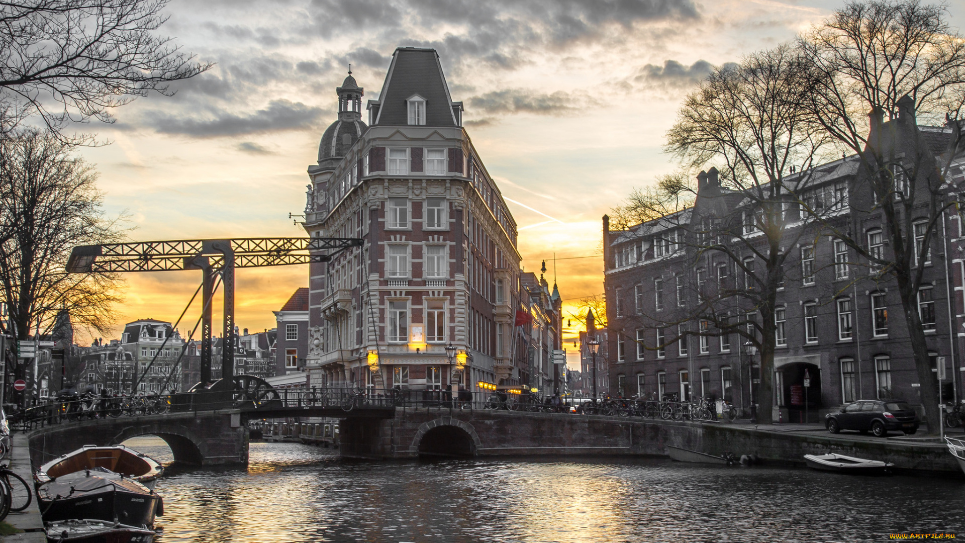 amsterdam, города, амстердам, , нидерланды, канал