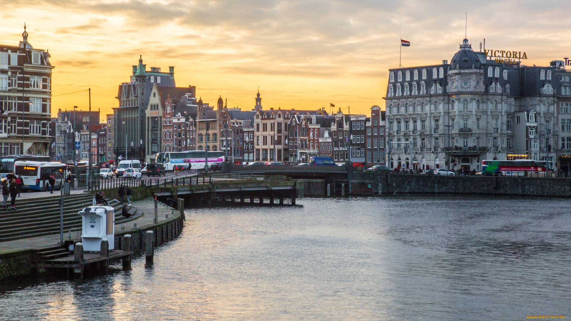 amsterdam, города, амстердам, , нидерланды, канал