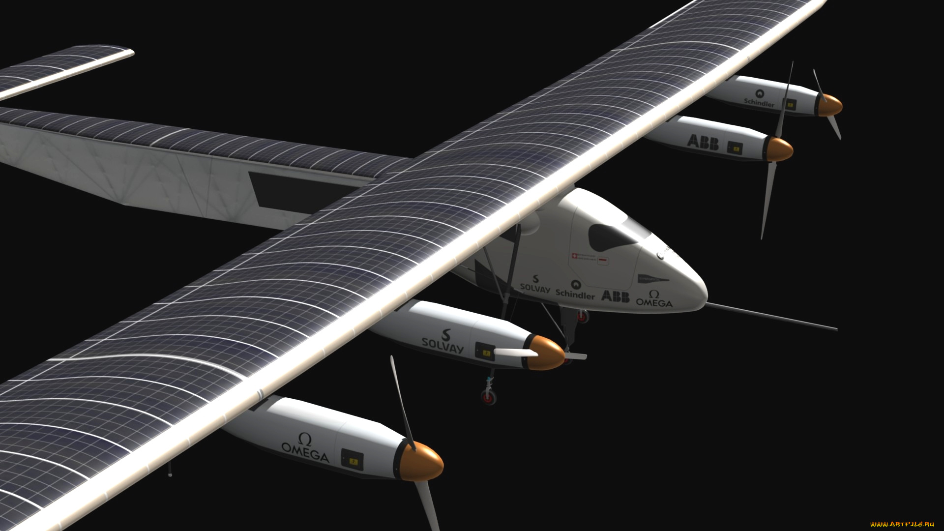 авиация, 3д, рисованые, v-graphic, полет, самолет