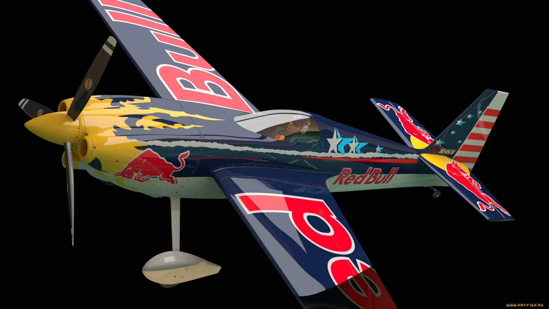 авиация, 3д, рисованые, v-graphic, полет, самолет