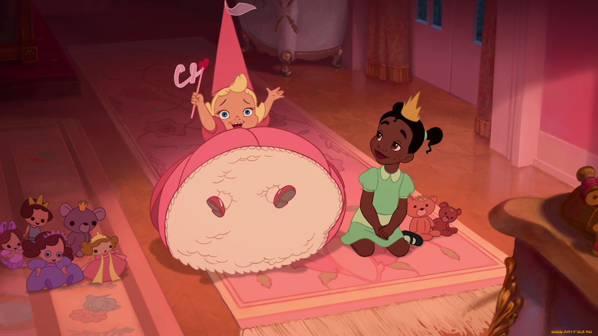 мультфильмы, the, princess, and, the, frog, платье, корона, ковер, девочки