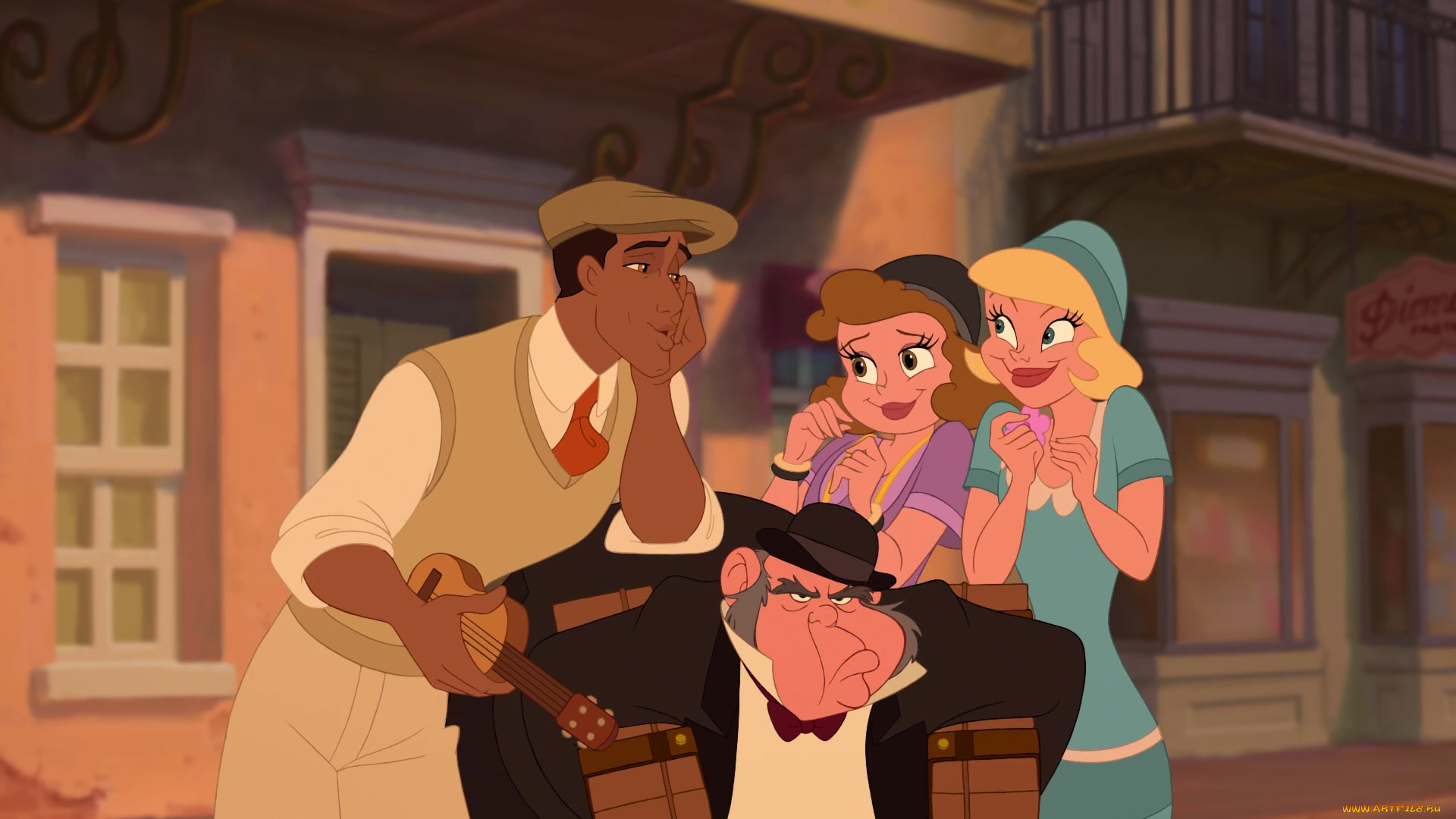 мультфильмы, the, princess, and, the, frog, слуга, девушки, парень