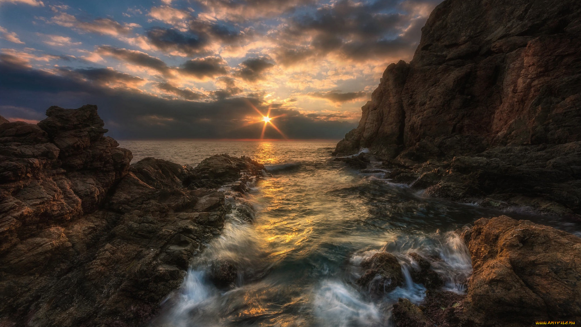 природа, побережье, море, берег