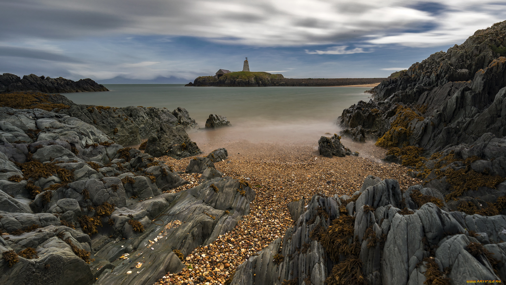 природа, побережье, простор