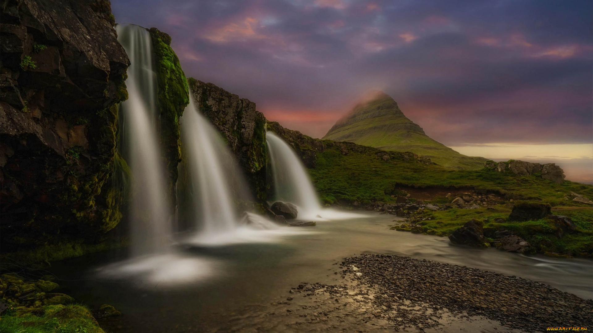 природа, водопады, берег, море