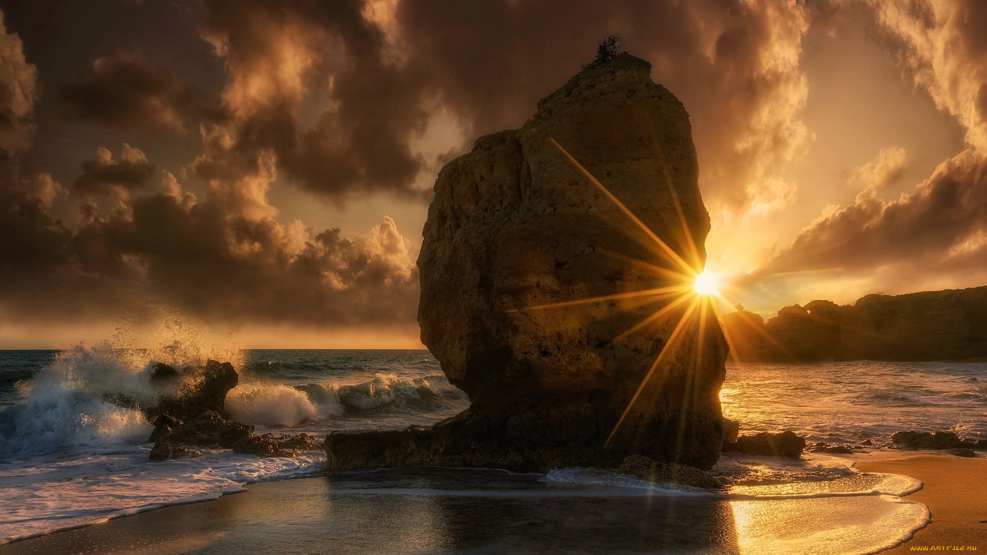 природа, восходы, закаты, берег, море