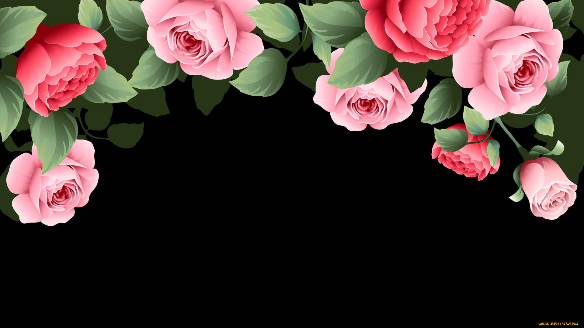 векторная, графика, цветы, , flowers, розы, фон, цветы