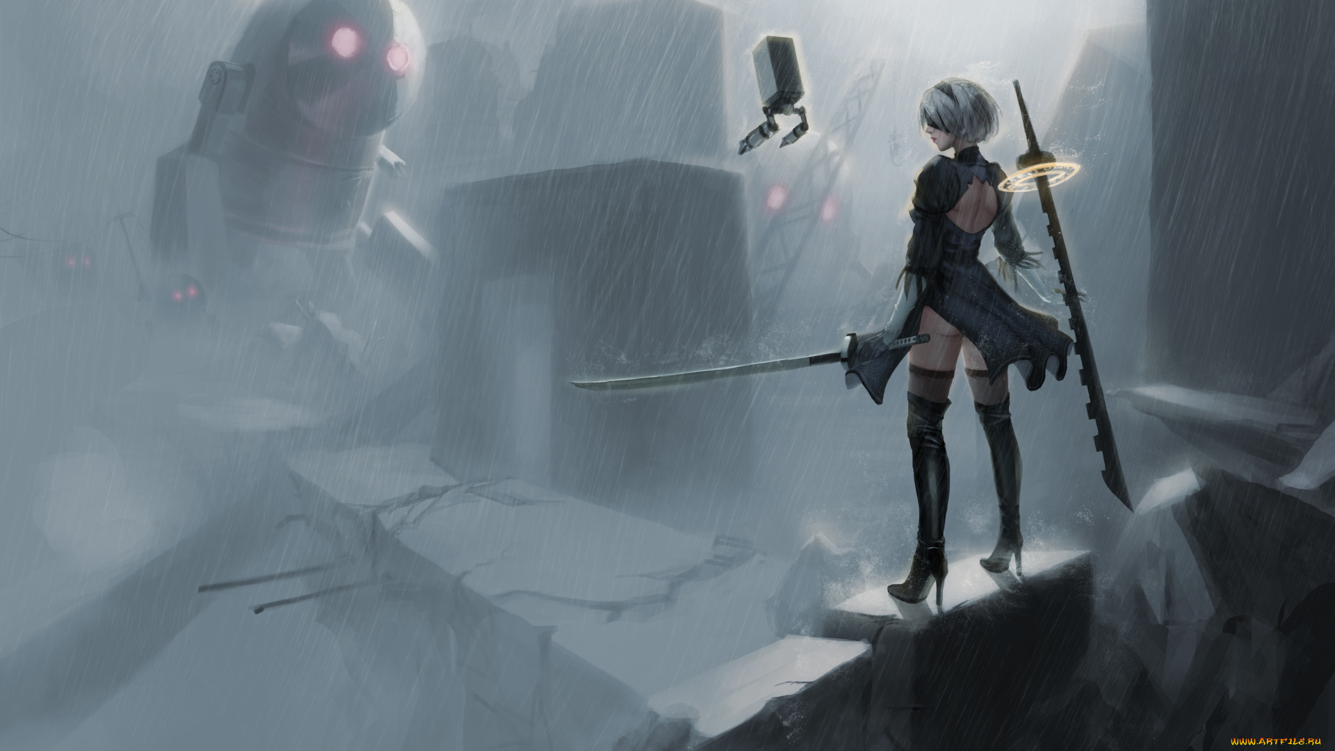 видео, игры, nier, , automata, automata