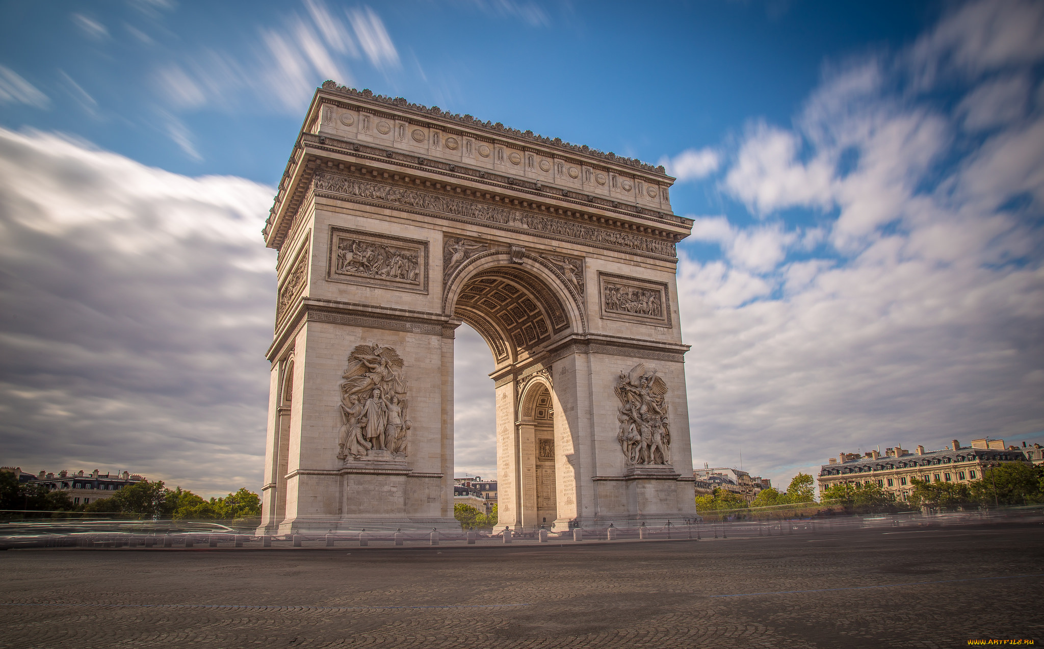 arc, de, triomphe, города, париж, , франция, арка, площадь