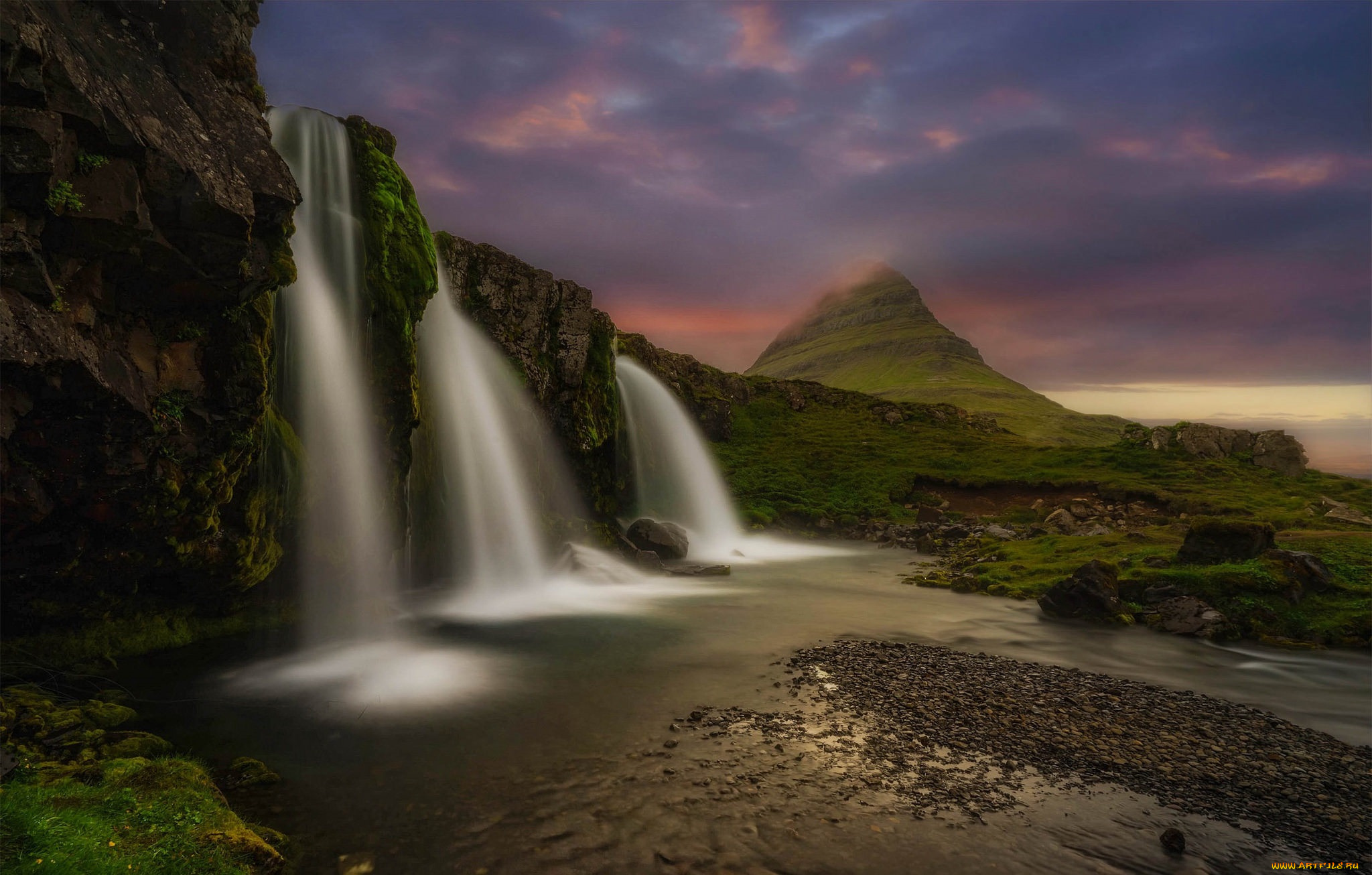 природа, водопады, берег, море