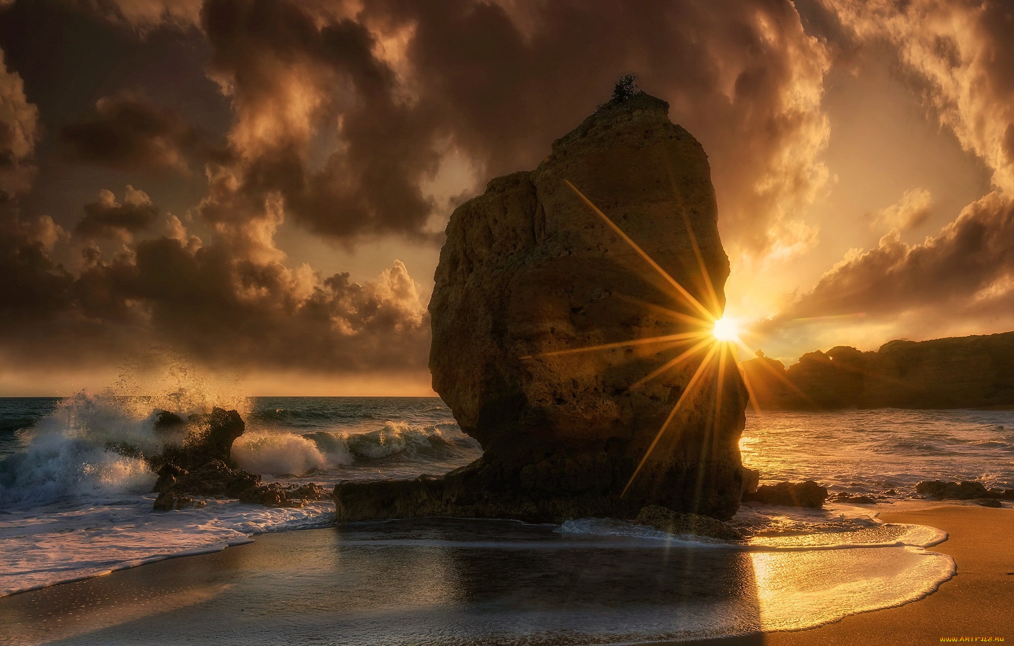 природа, восходы, закаты, берег, море