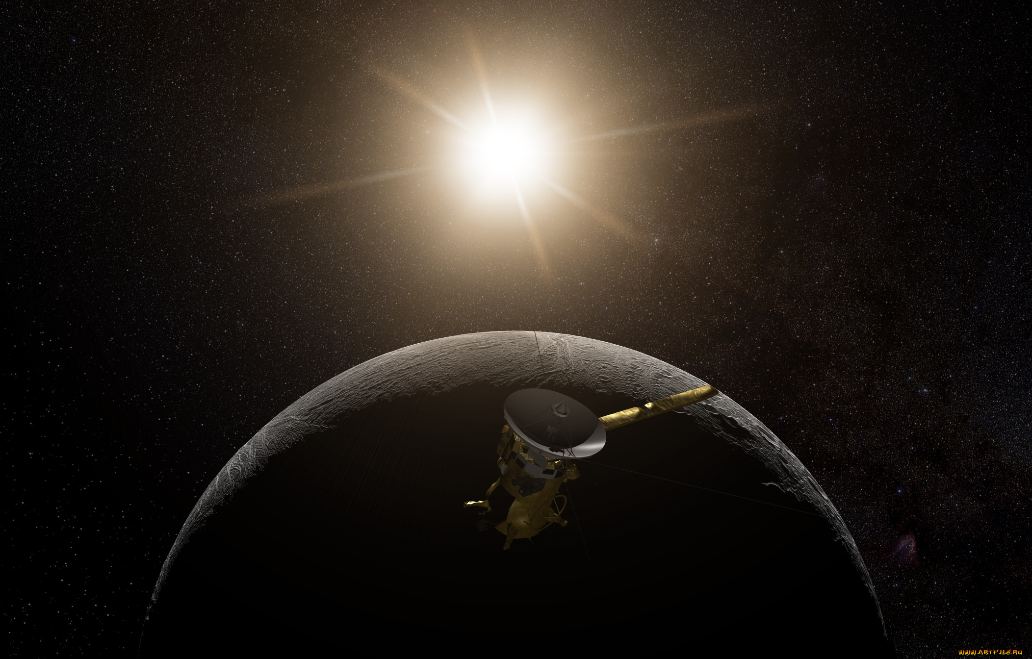 3д, графика, космические, корабли, , звездолеты, , spaceships, , starships, кассини-гюйгенс, космический, аппарат, автоматический, cassini, звезды, космос