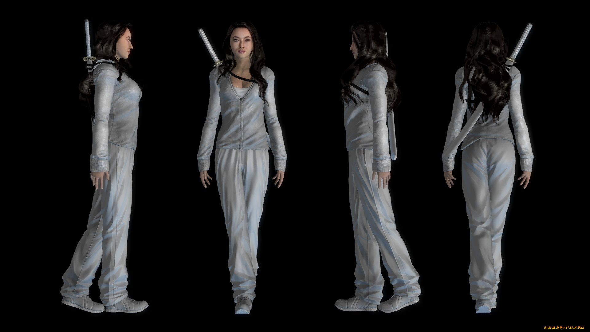 3д, графика, фантазия, , fantasy, девушки, фон, взгляд