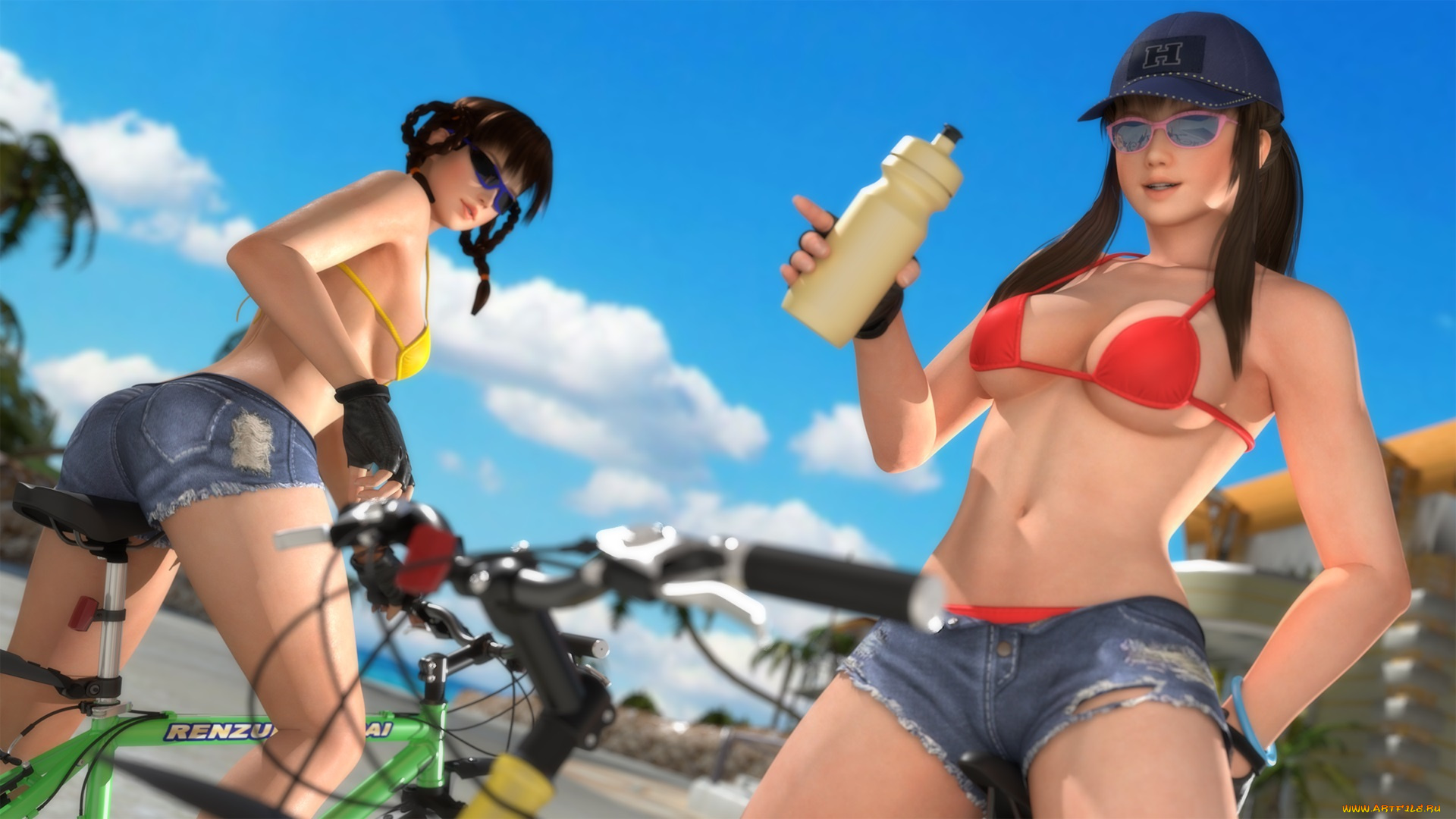 3д, графика, люди, , people, девушки, фон, взгляд