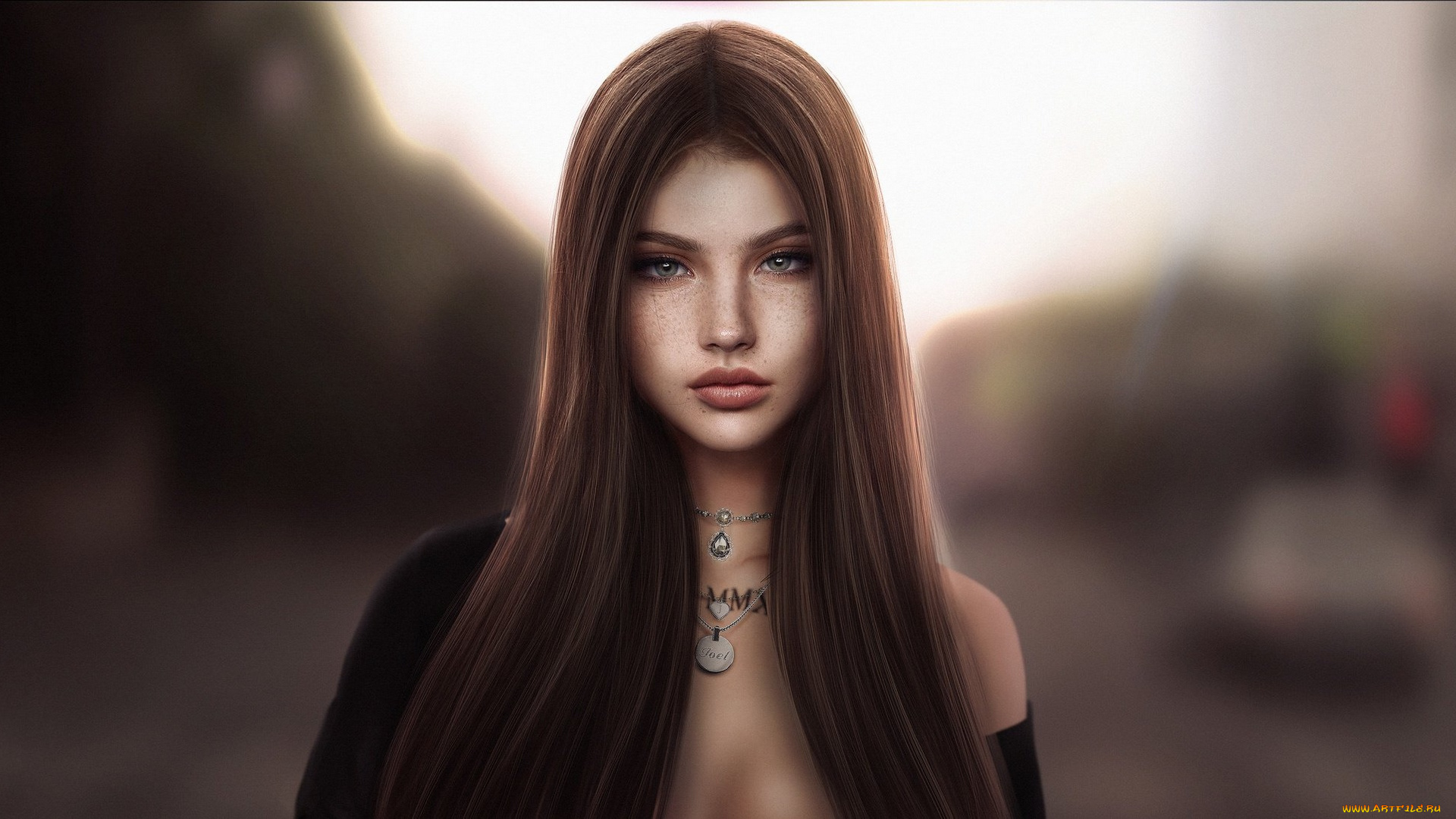 3д, графика, люди, , people, лицо, украшения, девушка