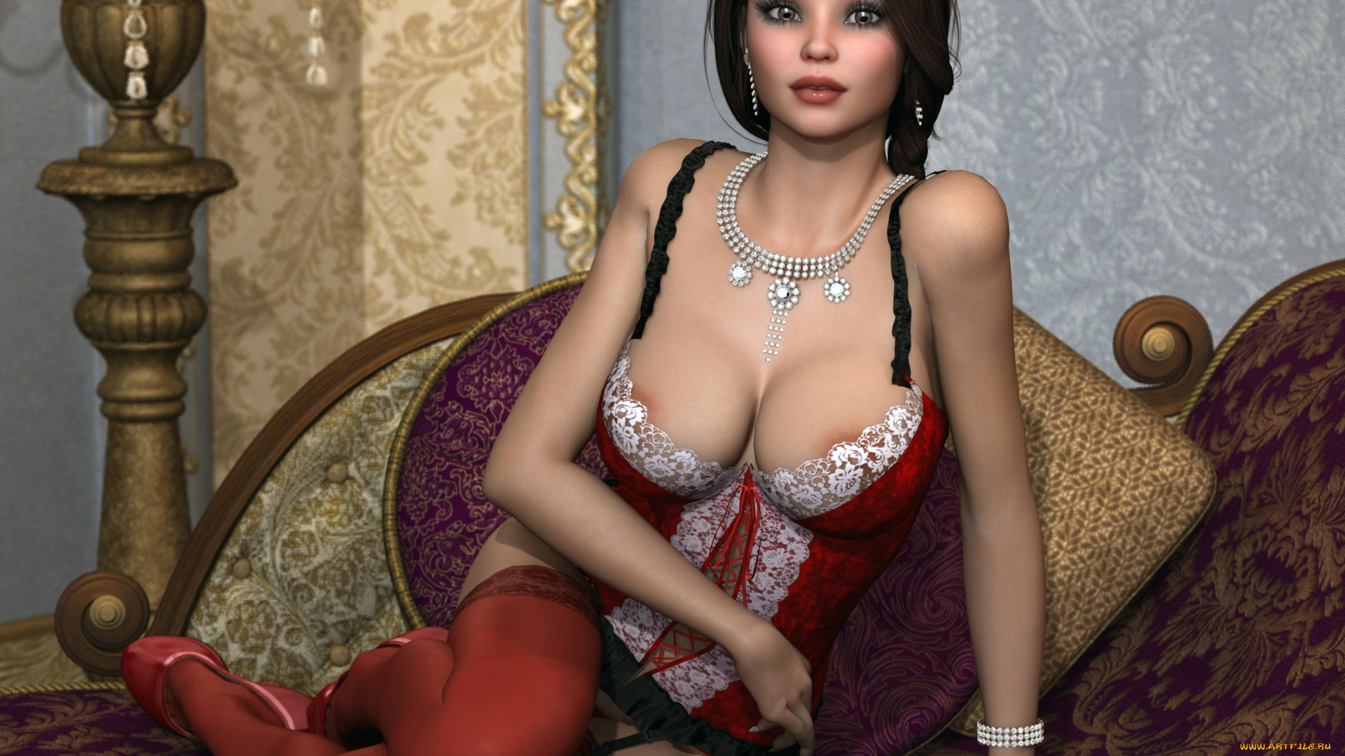 3д, графика, люди, , people, взгляд, девушка, фон