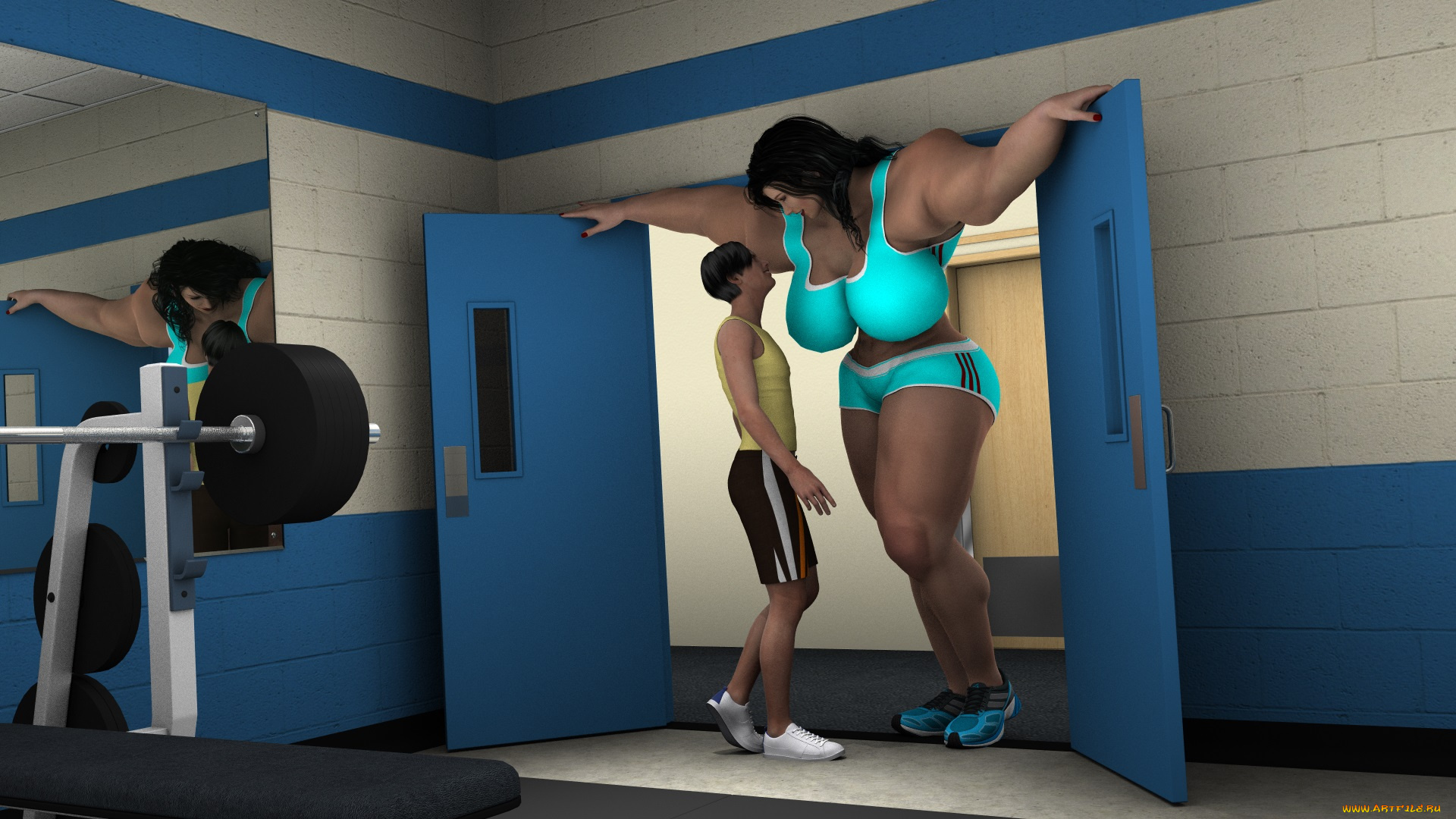 3д, графика, юмор, , humor, фон, взгляд, девушка