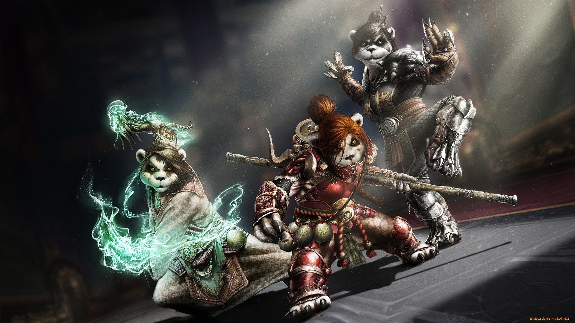 фэнтези, существа, униформа, фон, обезьяны