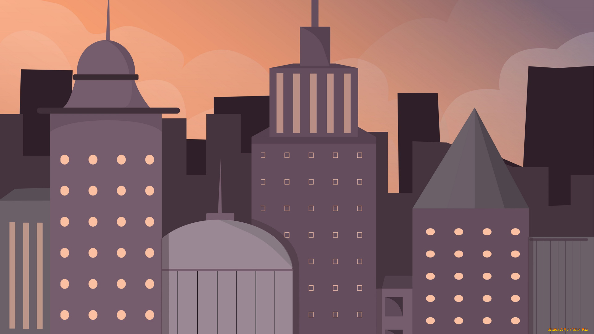 векторная, графика, город, , city, город, дома, архитектура