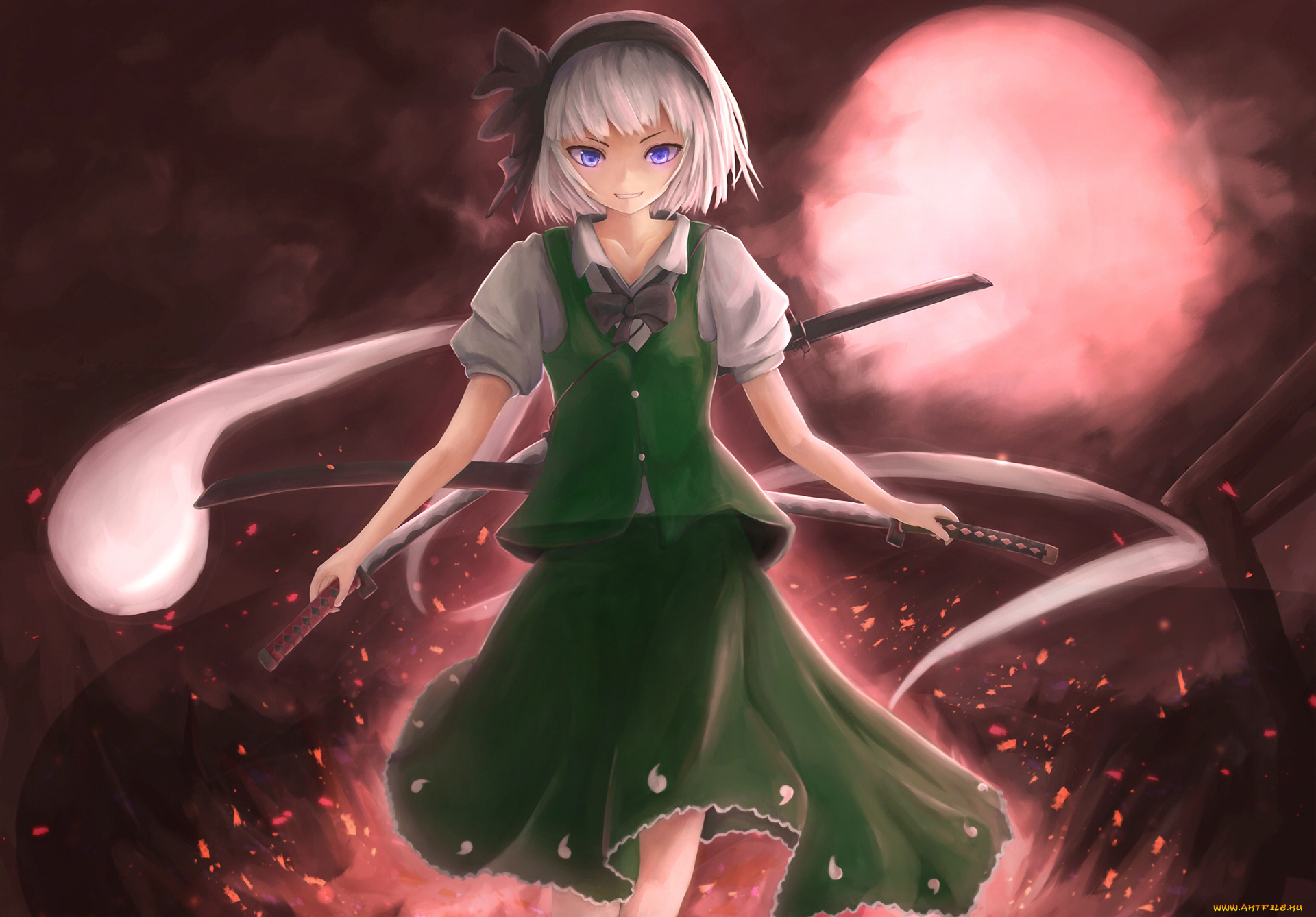аниме, touhou, девушка