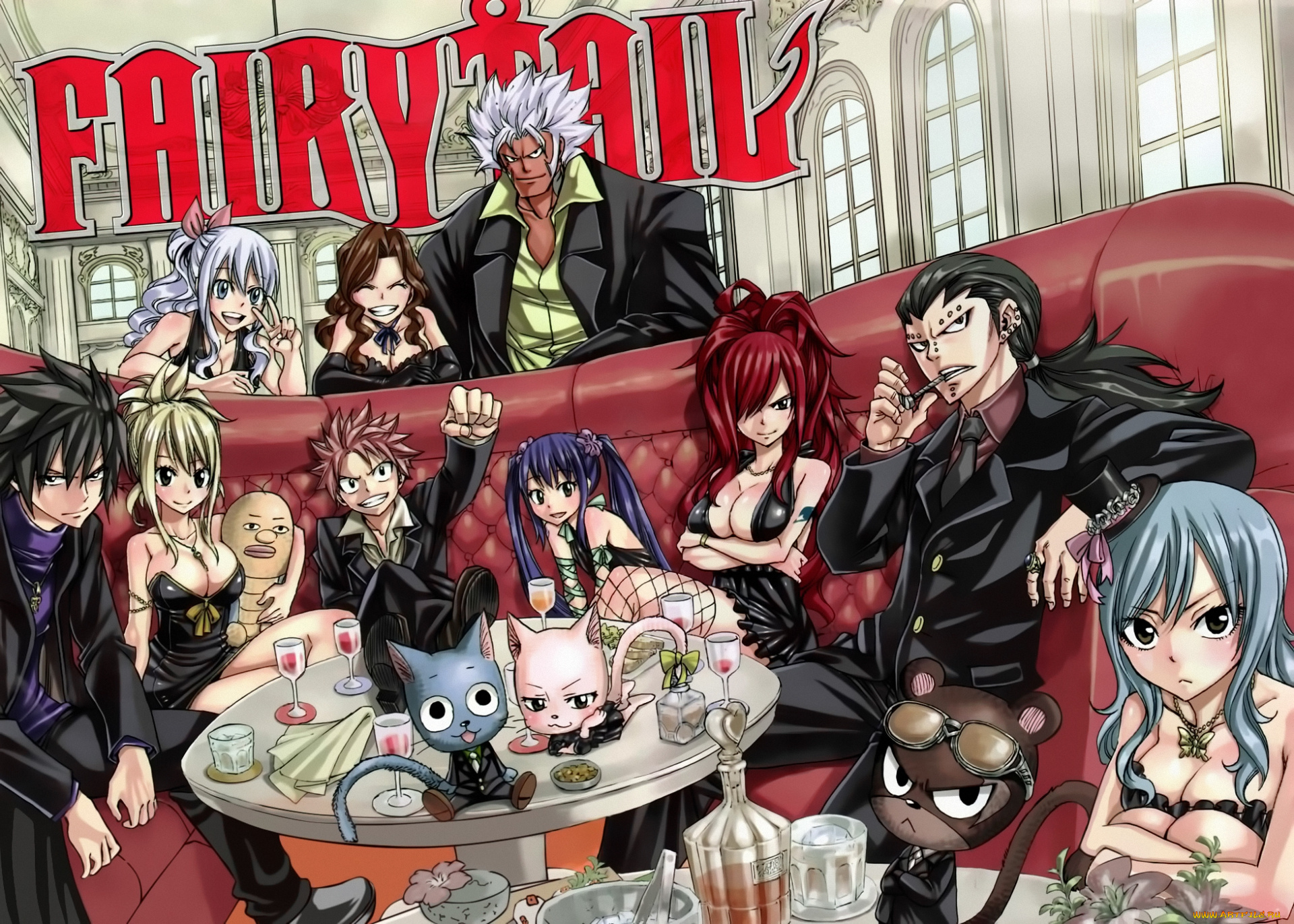 аниме, fairy, tail, чародей, маг, волшебник, dragneel, natsu, slayers, erza, gray, lucy, happy, gajeel, dragon, salamander, дракон, огонь