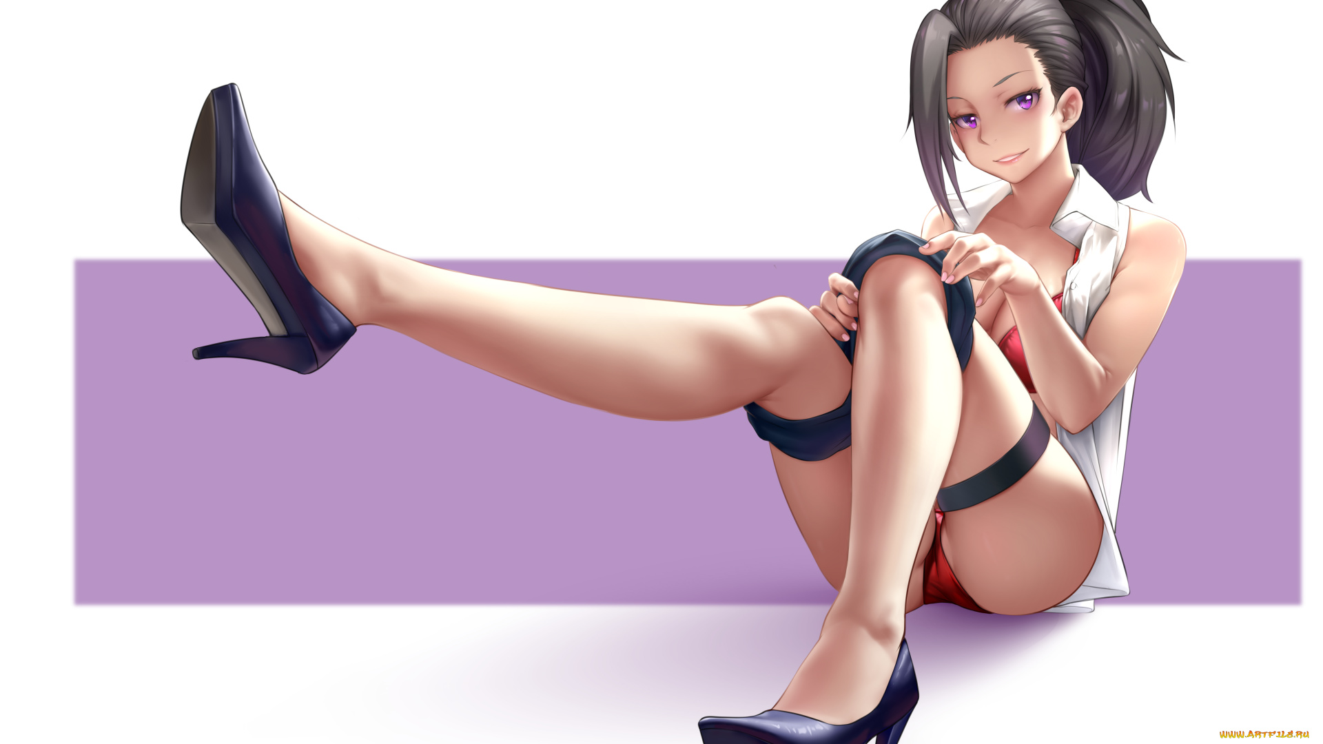 аниме, boku, no, hero, academia, фон, девушка, взгляд